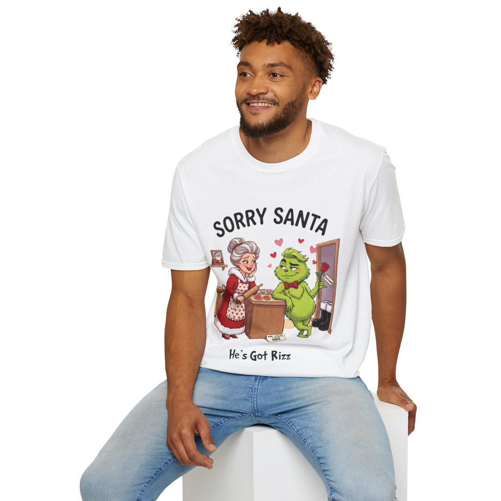 Grinch Rizz T-shirt | Funny Mrs. Claus Christmas Tee