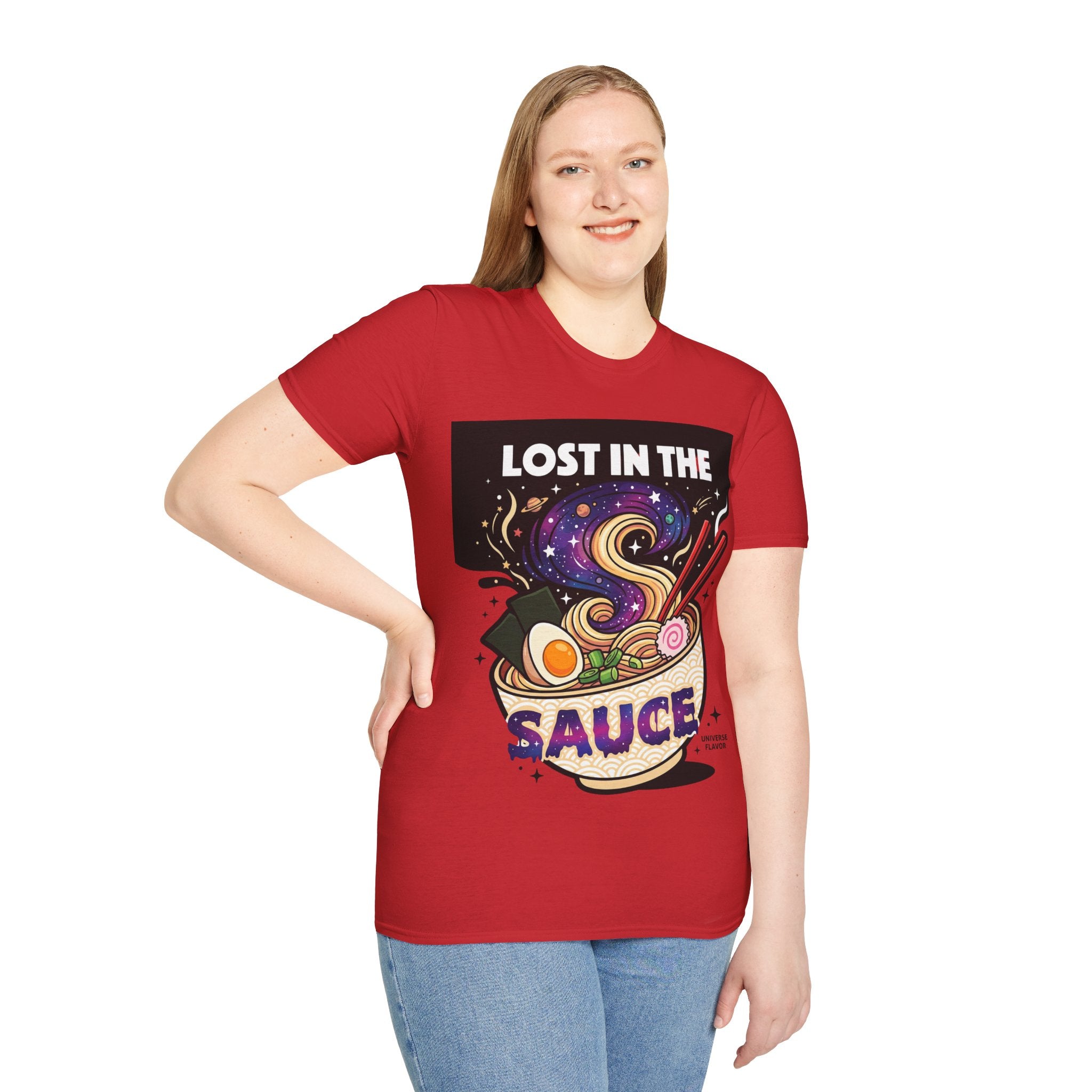 Lost in the Sauce Ramen Graphic Tee | Cosmic Noodle Bowl Streetwear Shirt