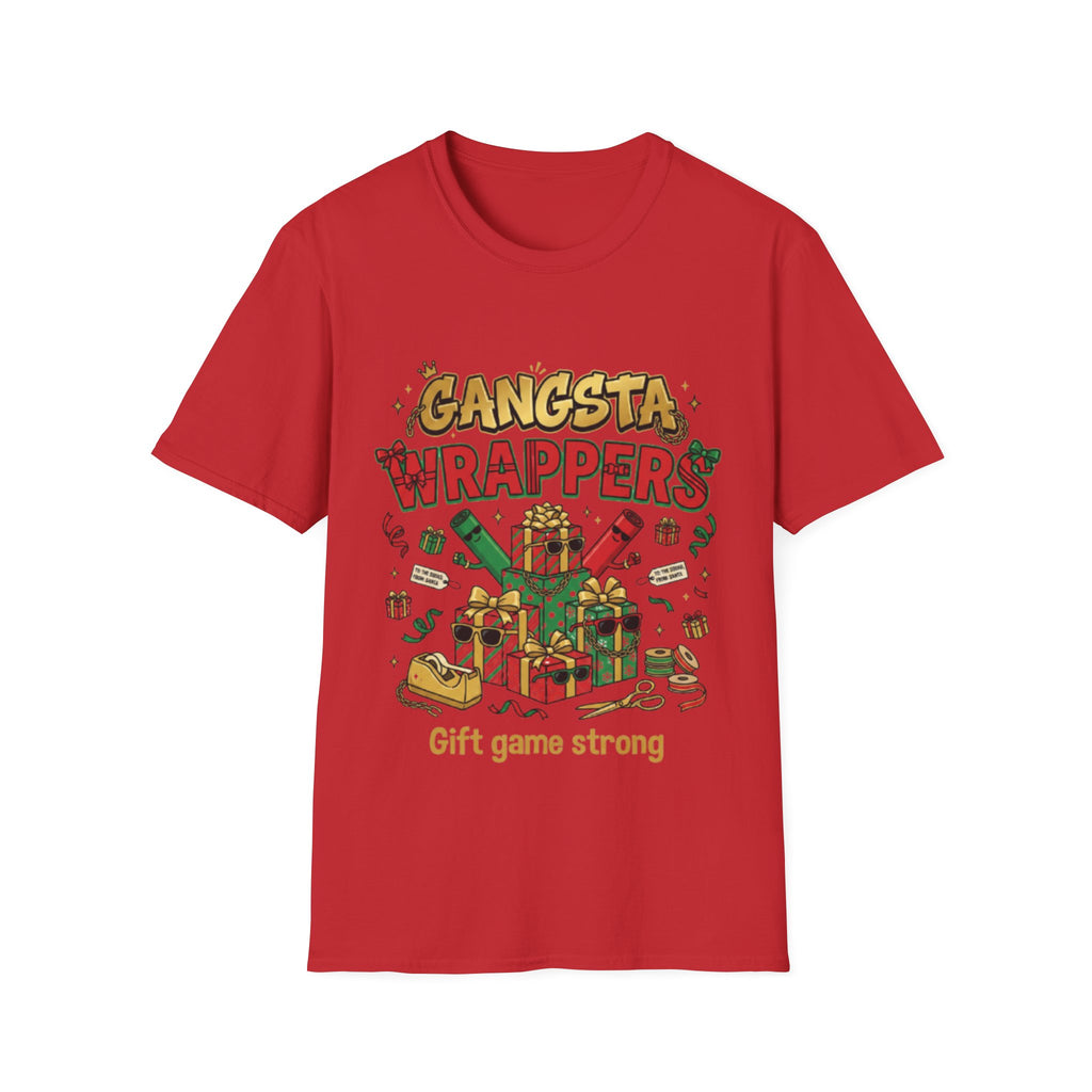 Gangsta Wrappers Crew T-shirt | Funny Christmas Matching Tee