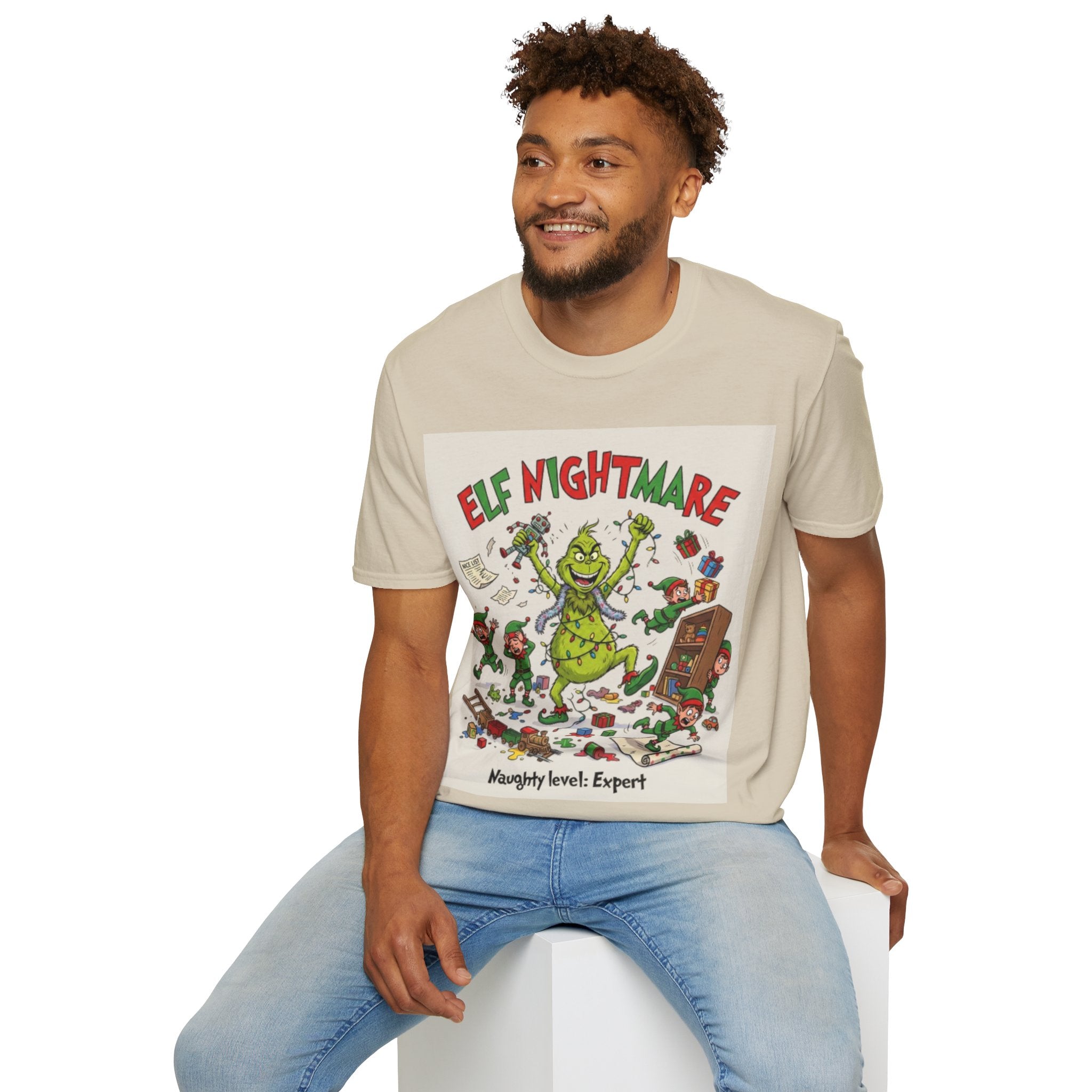 Grinch Elf Nightmare Tee | Funny Grinch Christmas Chaos T-shirt