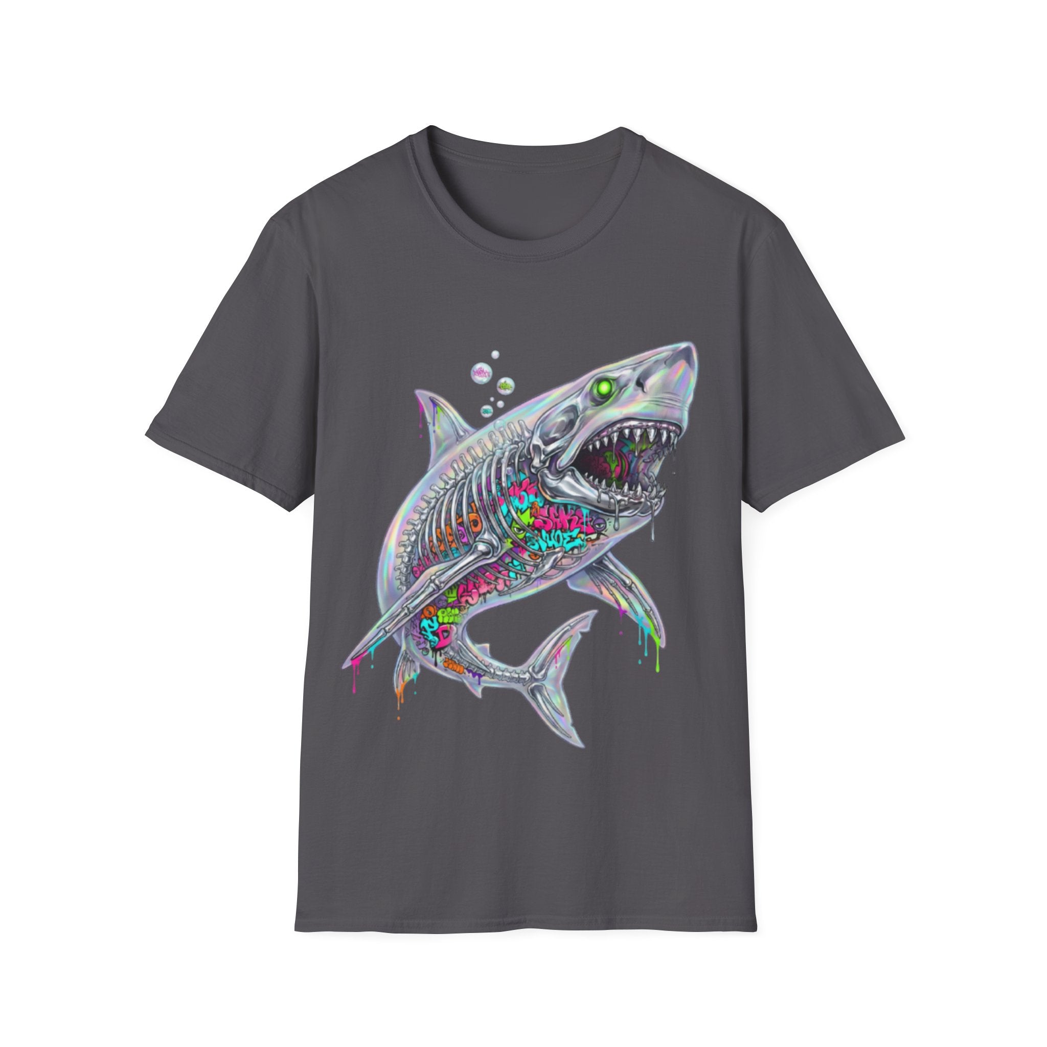 Iridescent Shark Streetwear T-Shirt - Urban Style