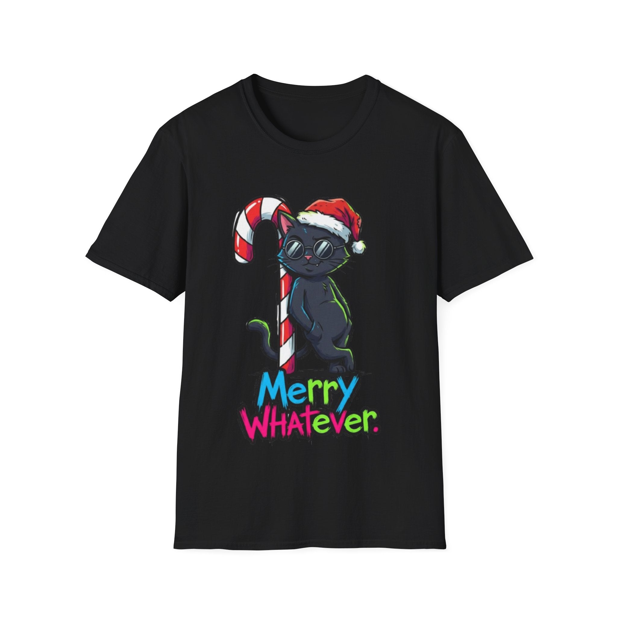 Christmas T-shirt: Merry Whatever Cat