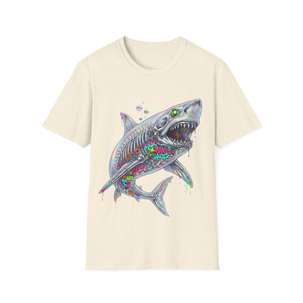 Iridescent Shark Streetwear T-Shirt - Urban Style