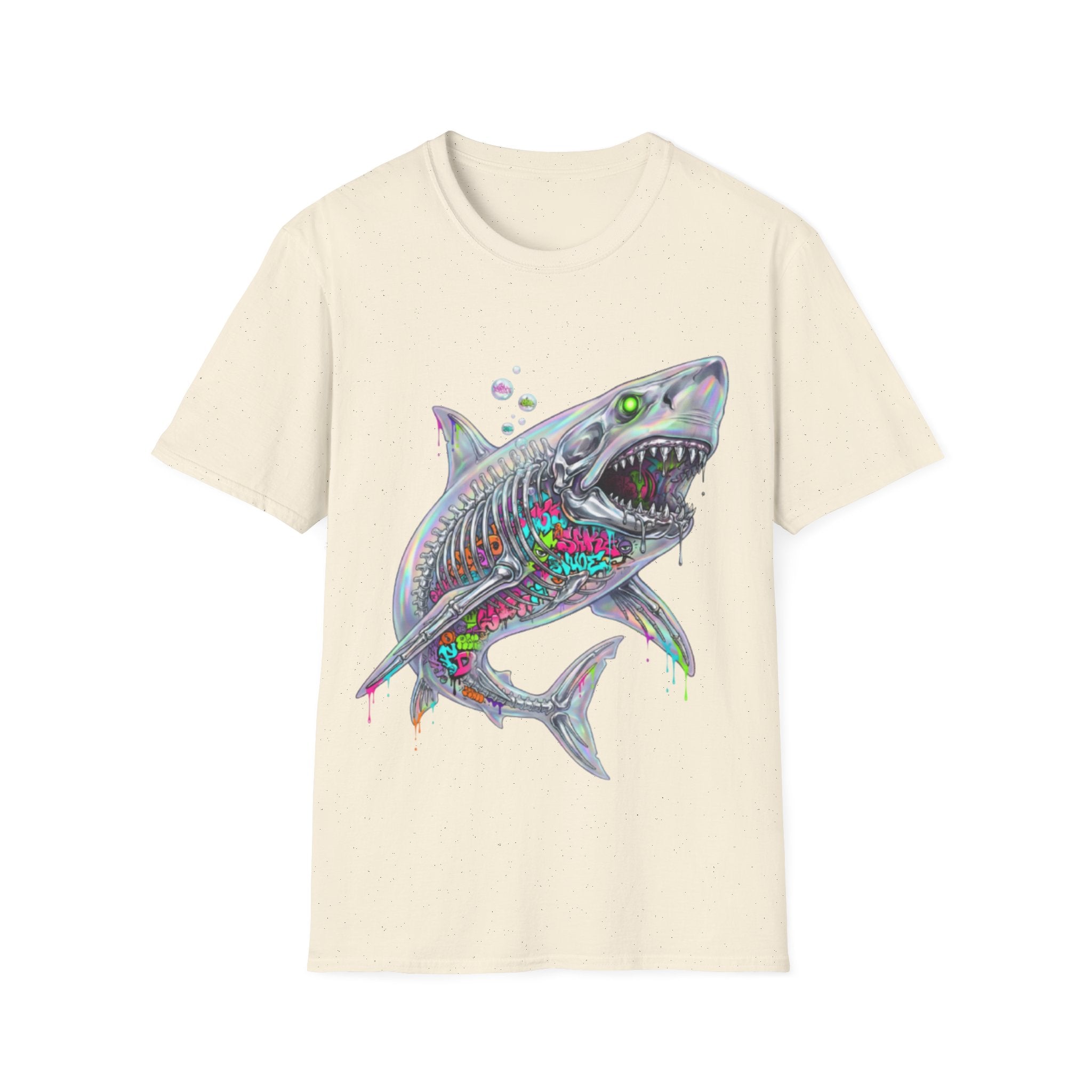 Iridescent Shark Streetwear T-Shirt - Urban Style