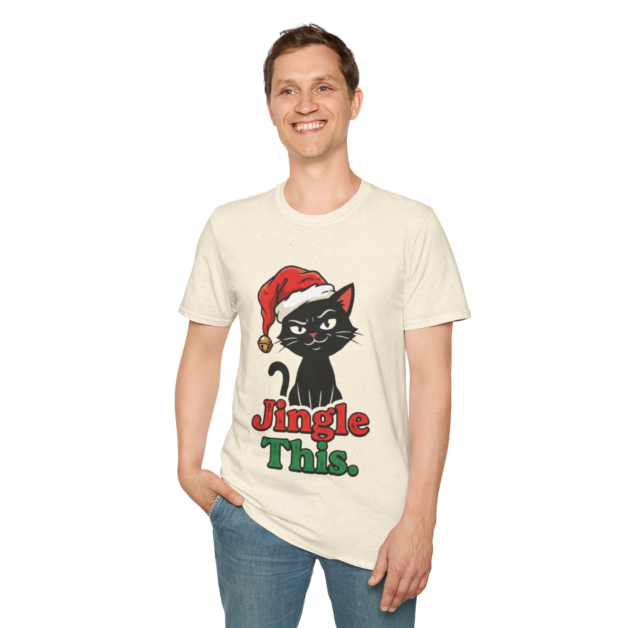 Jingle This Cat T-shirt | Funny Cat Christmas Tee