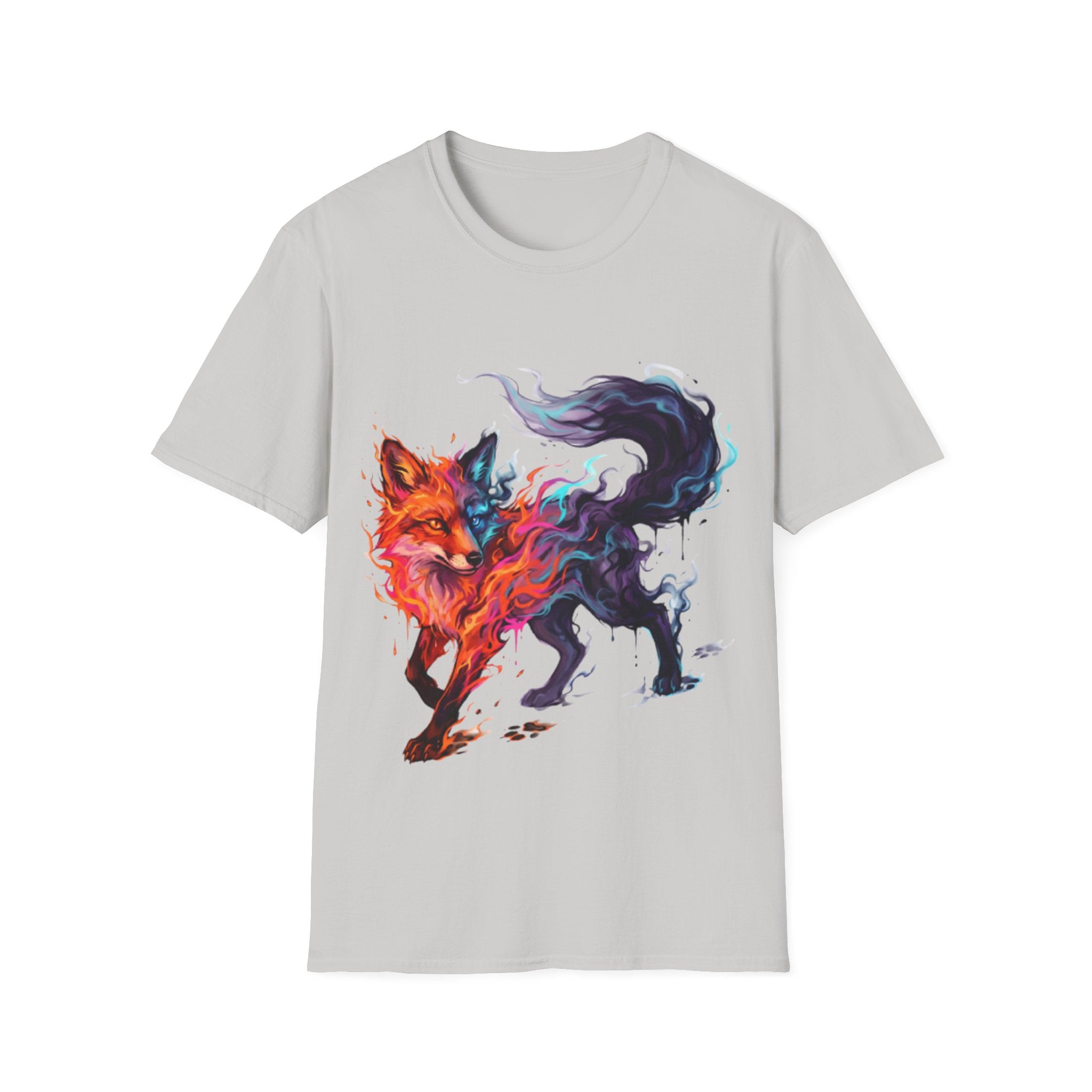 Urban Fox Flame T-Shirt - Trendy Streetwear Design