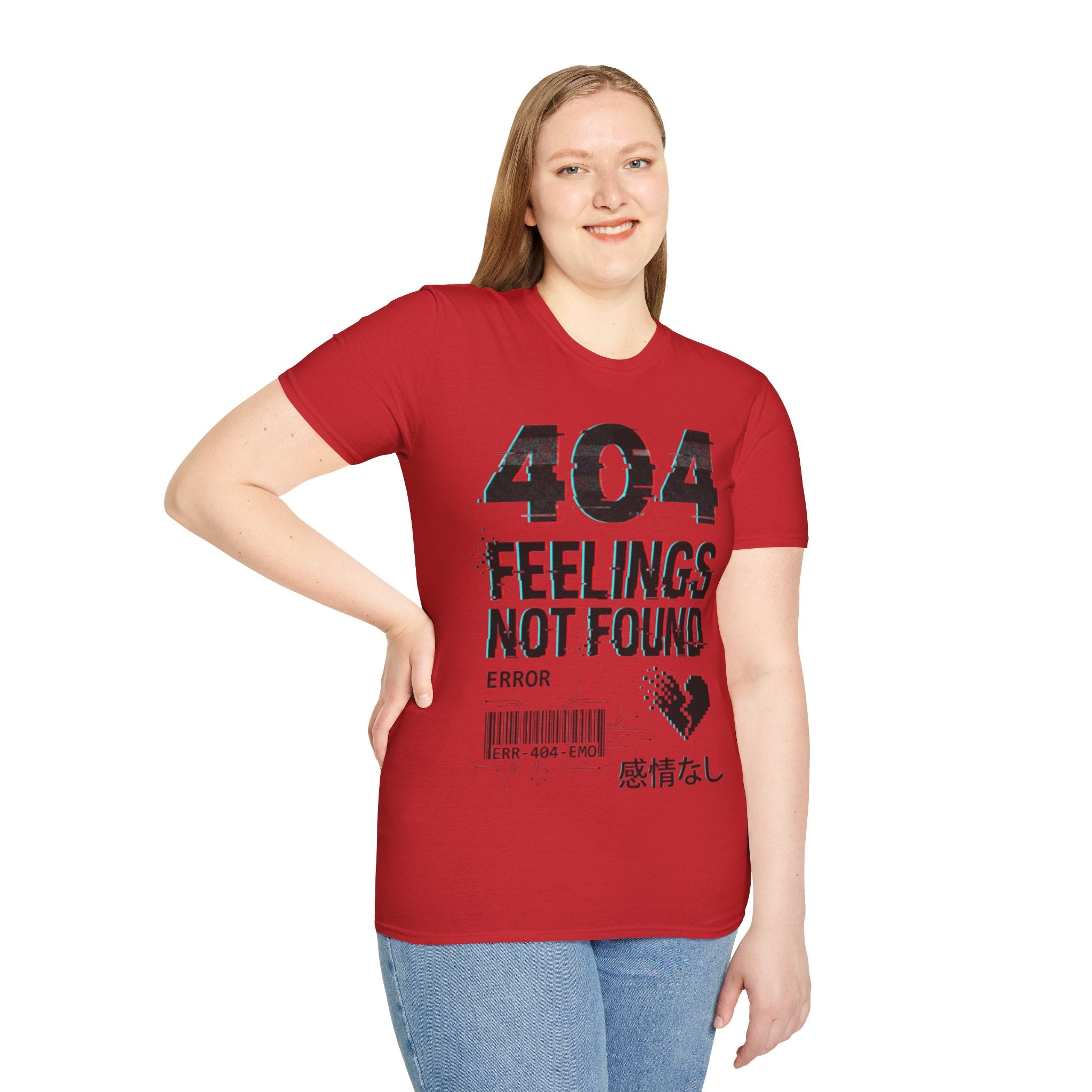 Urban Streetwear '404 Feelings' Glitch T-Shirt