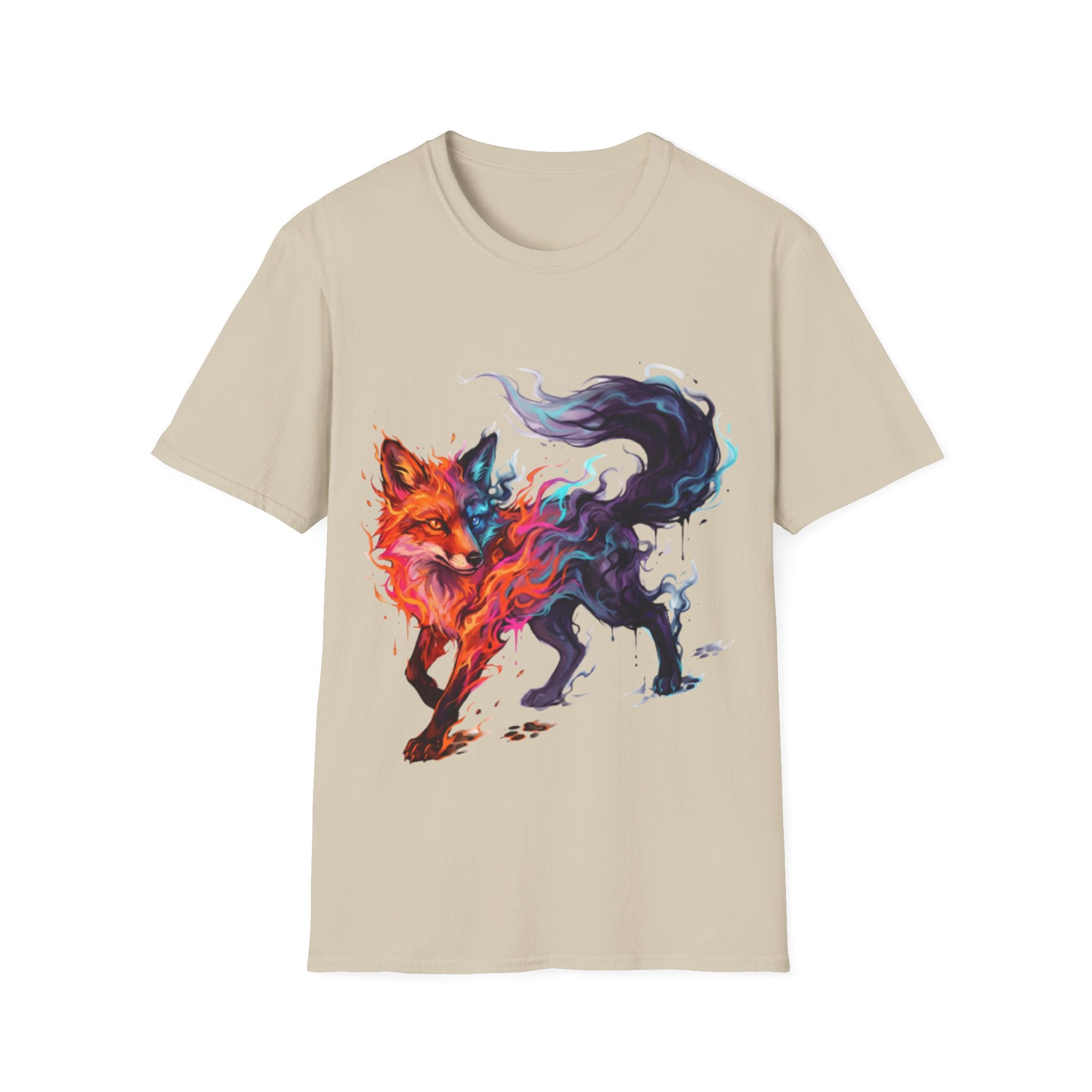 Urban Fox Flame T-Shirt - Trendy Streetwear Design