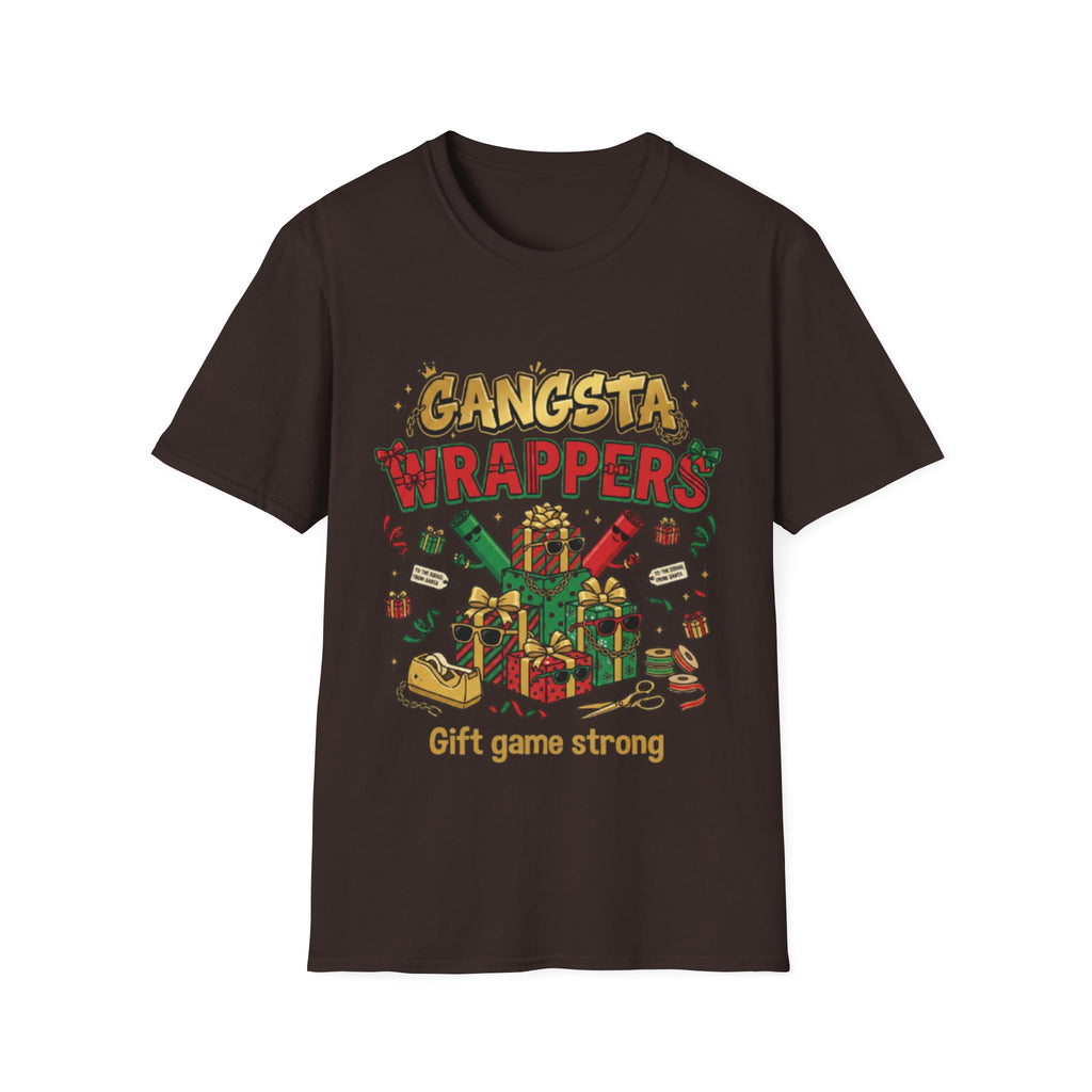 Gangsta Wrappers Crew T-shirt | Funny Christmas Matching Tee
