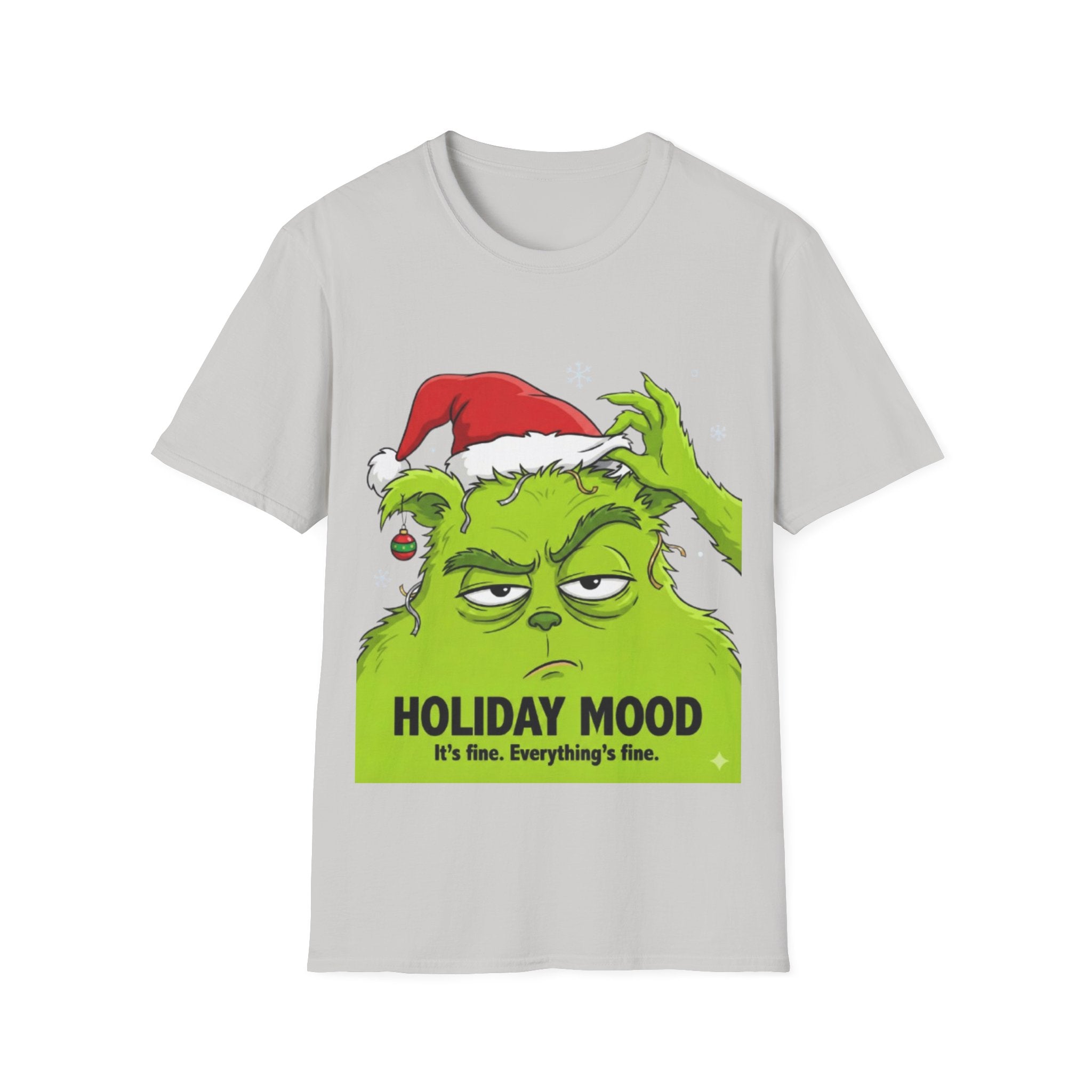 Grinch Holiday Mood T-shirt | Sarcastic Grinch Christmas Tee