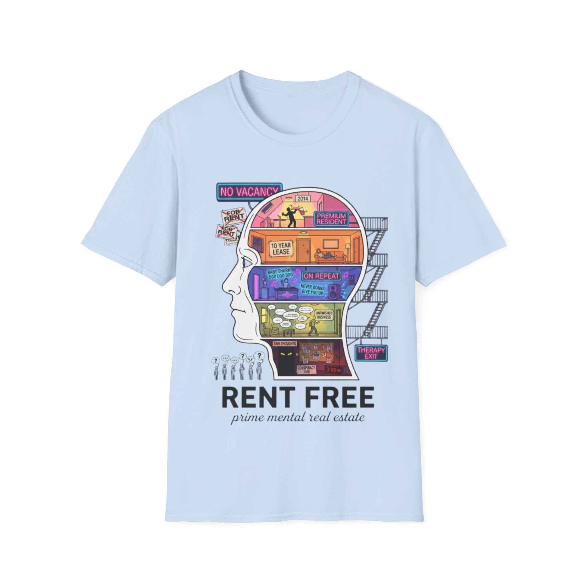 Rent Free Urban Tee - Trendy Streetwear Design