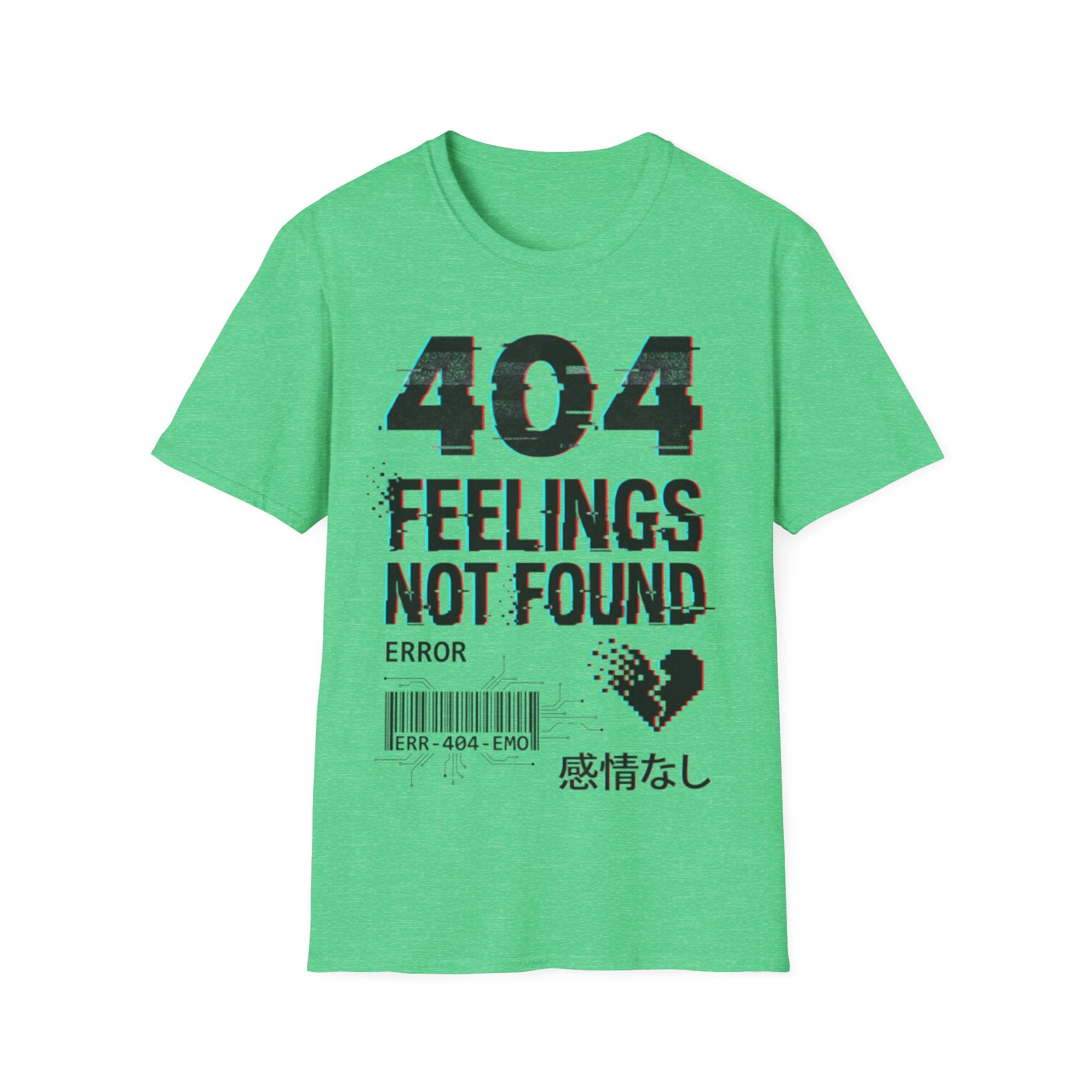 Urban Streetwear '404 Feelings' Glitch T-Shirt