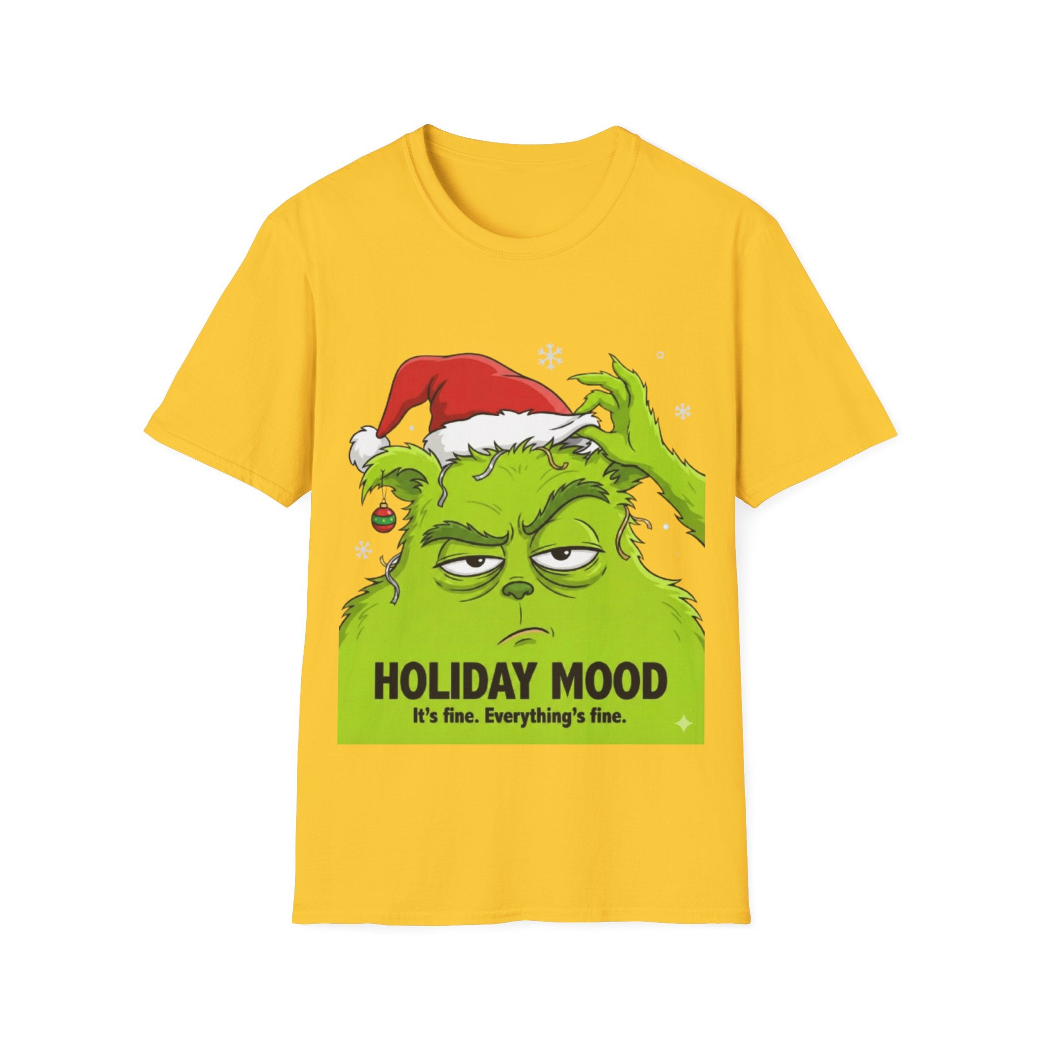 Grinch Holiday Mood T-shirt | Sarcastic Grinch Christmas Tee