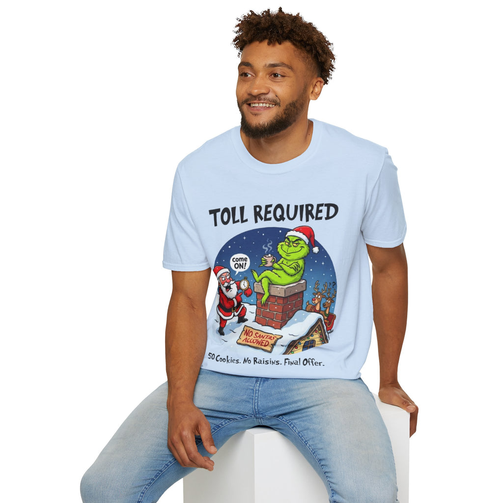 Santa Blocked by Grinch Tee | Funny Grinch Christmas T-shirt