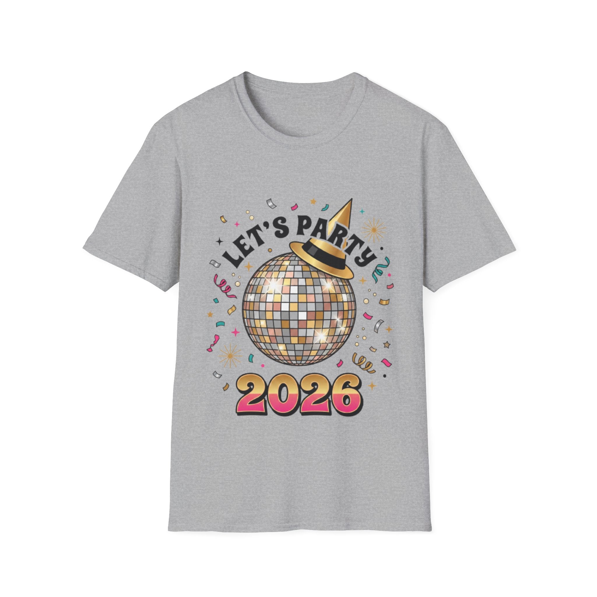 Trendy Let's Party 2026 Disco Ball Tee