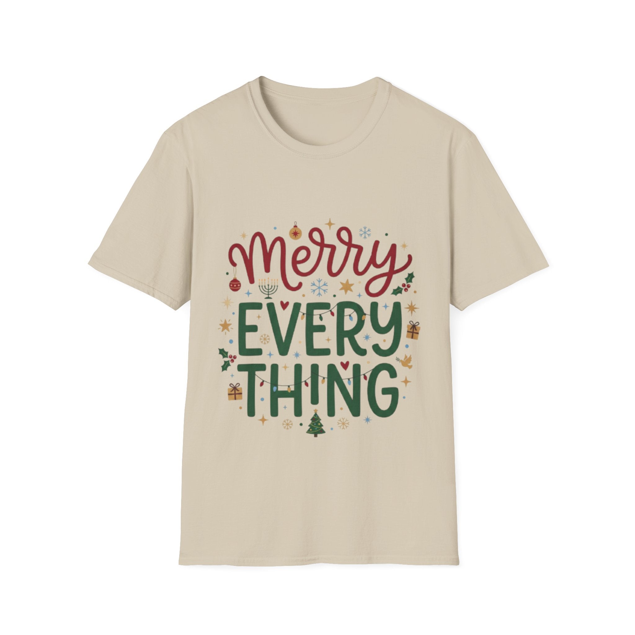 Trendy 'Merry Everything' Holiday T-Shirt