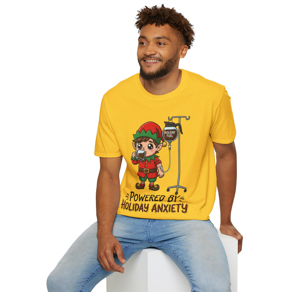 Christmas T-Shirt: Powerd by Holiday Anxiety