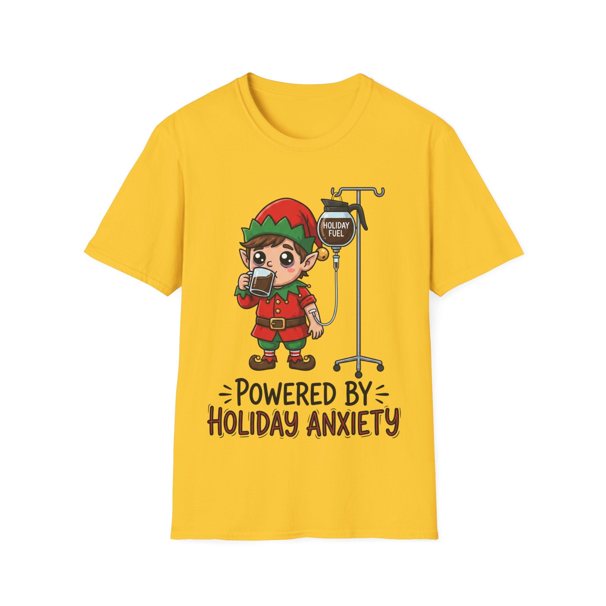 Christmas T-Shirt: Powerd by Holiday Anxiety