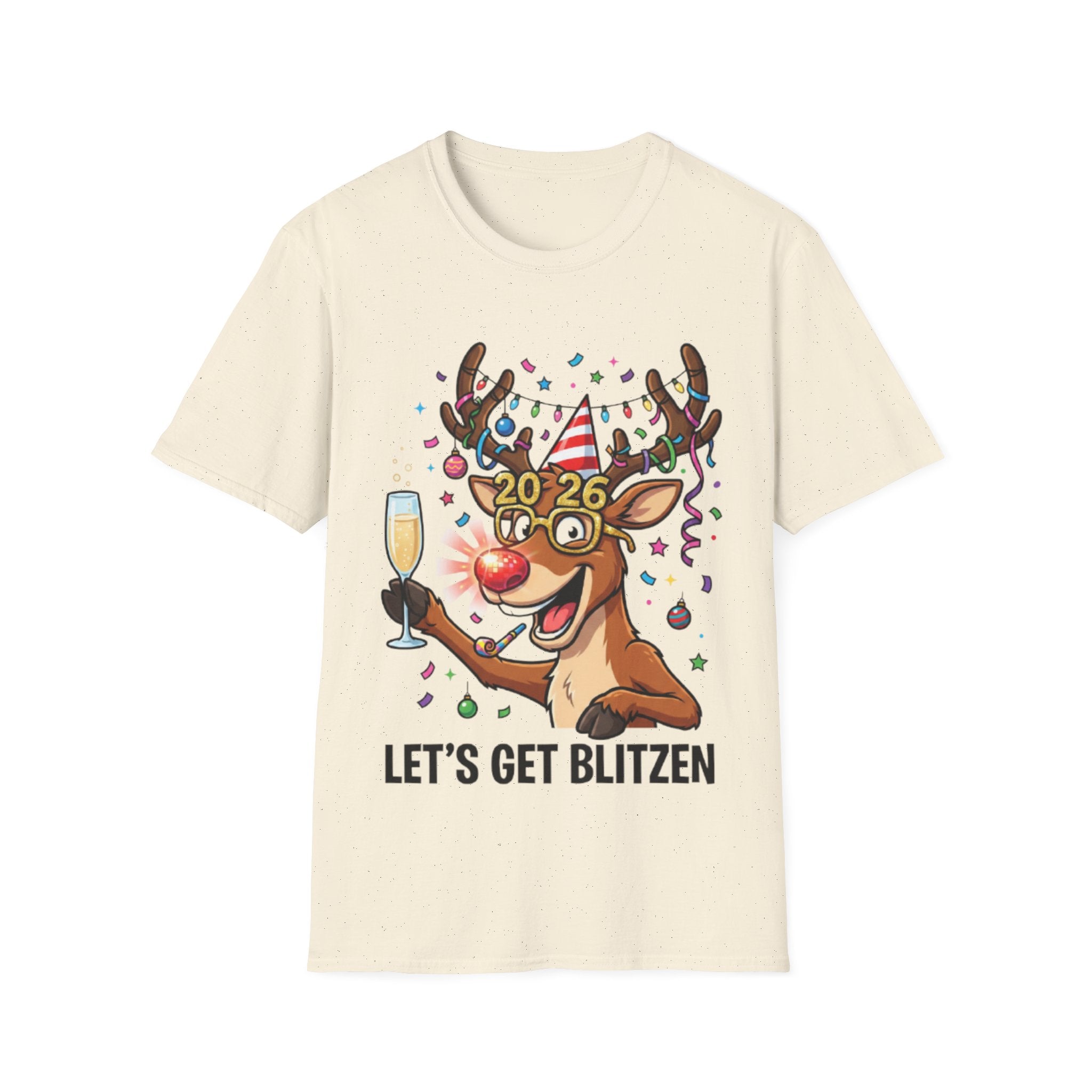 Trendy 2026 Reindeer Party Tee for Urban Style