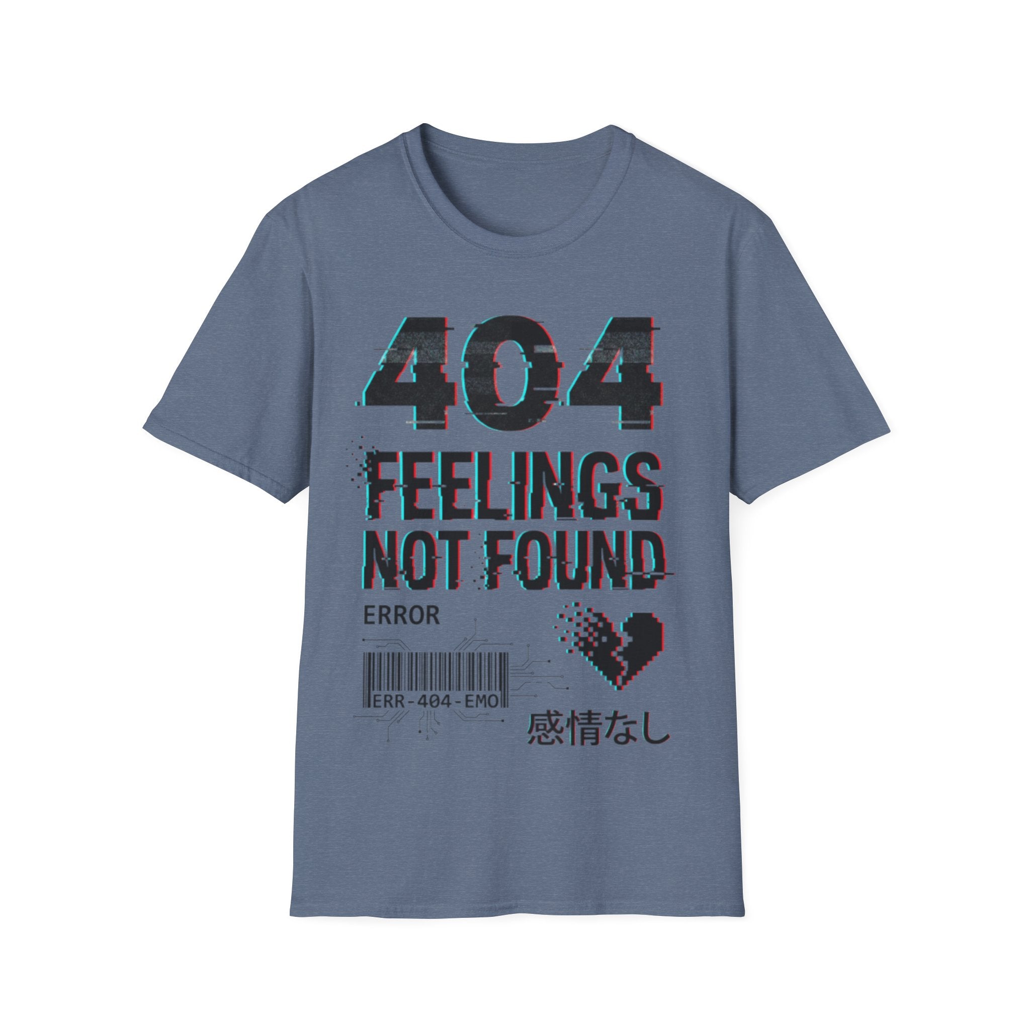 Urban Streetwear '404 Feelings' Glitch T-Shirt