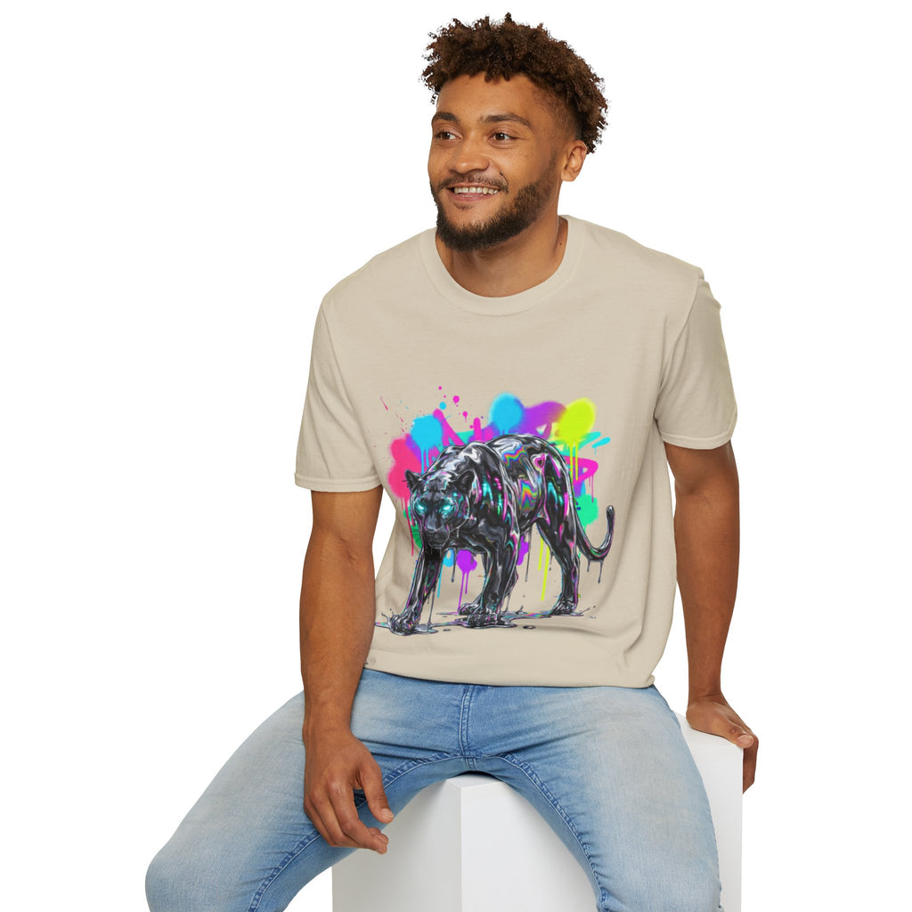 Neon Panther Streetwear Tee - Urban Trendy Vibes
