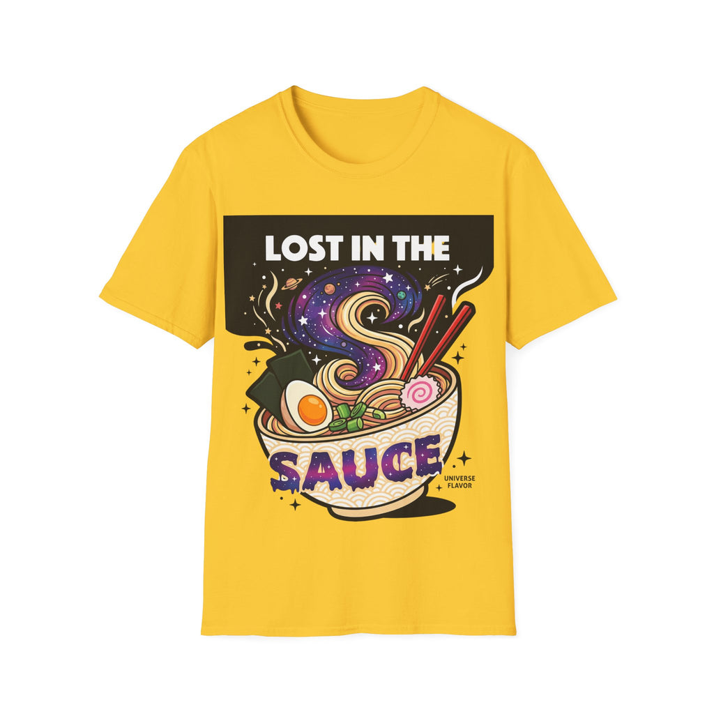 Lost in the Sauce Ramen Graphic Tee | Cosmic Noodle Bowl Streetwear Shirt