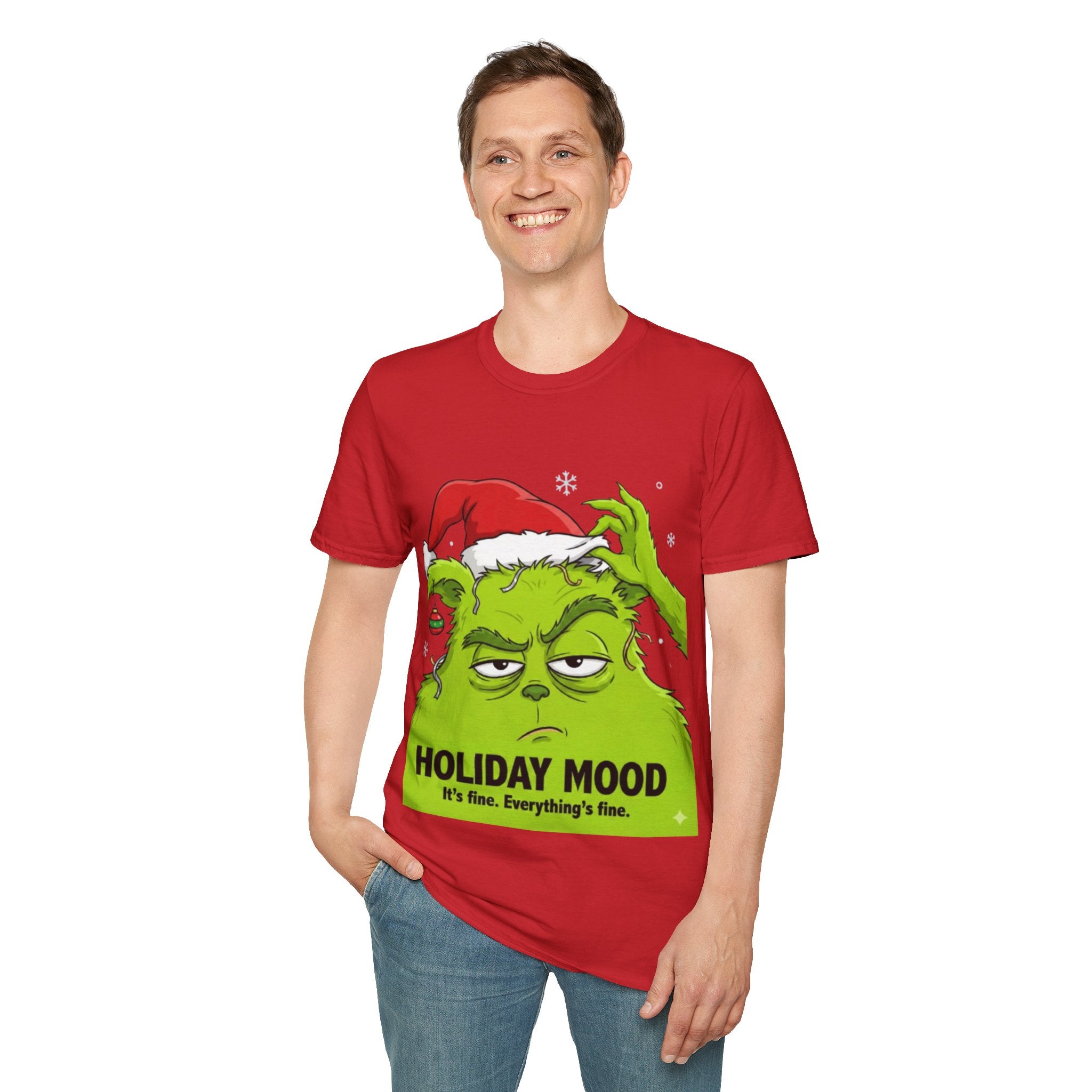 Grinch Holiday Mood T-shirt | Sarcastic Grinch Christmas Tee