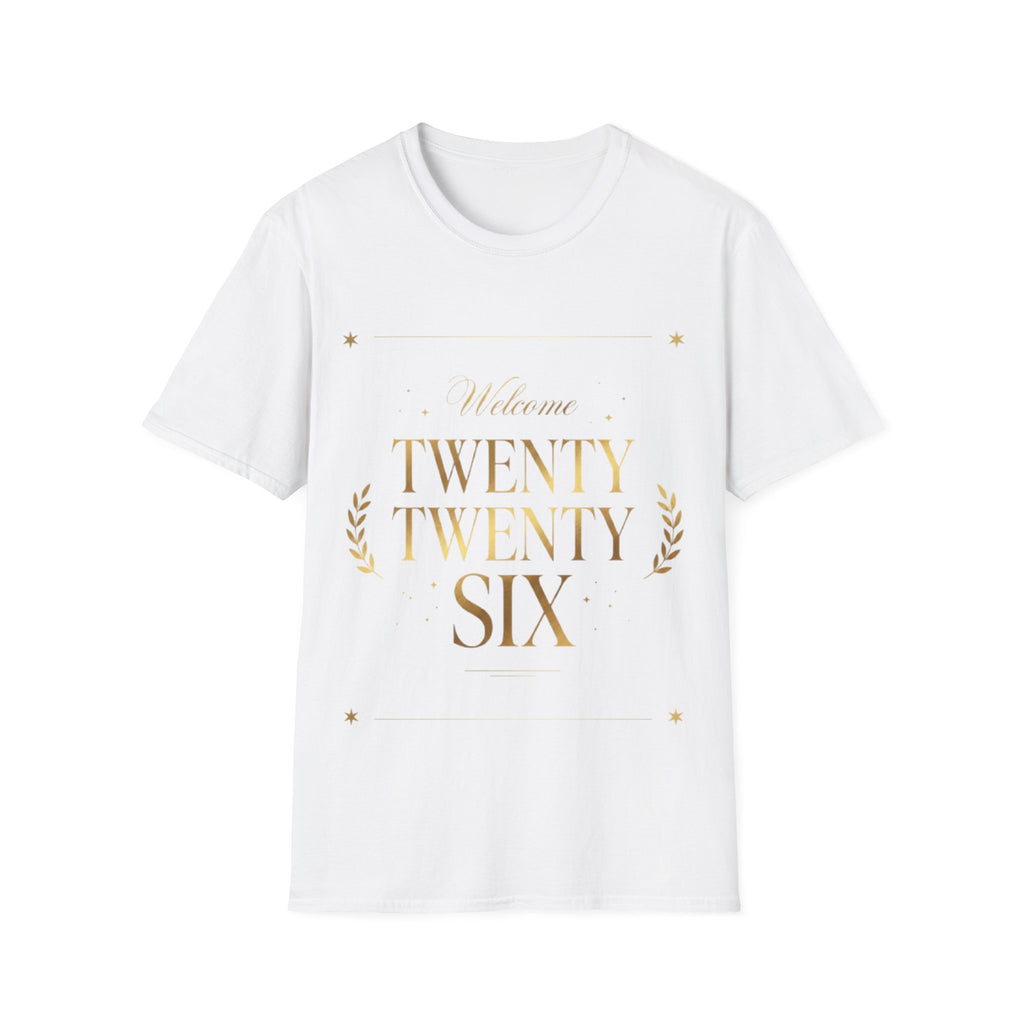 Trendy Urban 'Twenty Twenty Six' Gold Tee