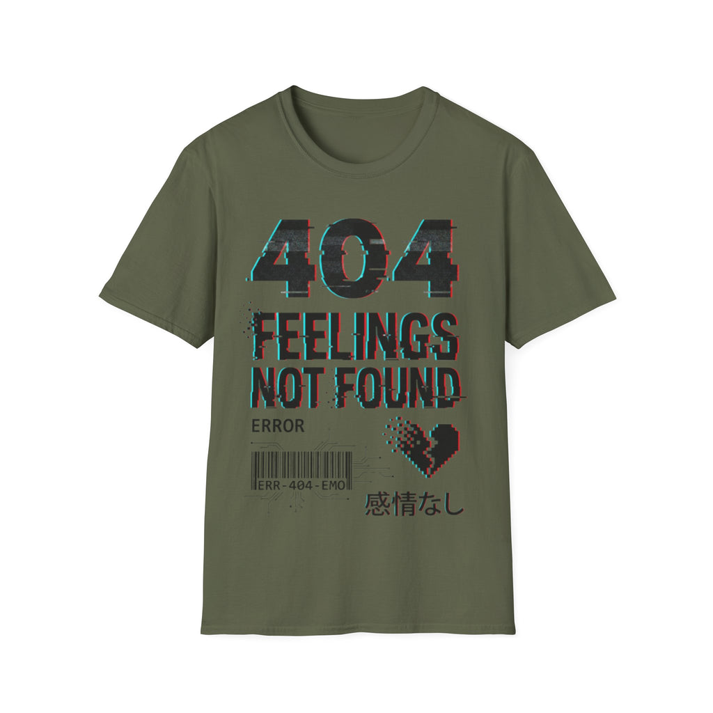 Urban Streetwear '404 Feelings' Glitch T-Shirt