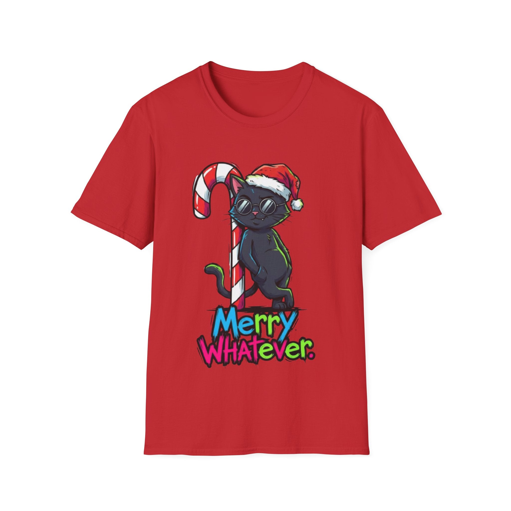 Christmas T-shirt: Merry Whatever Cat