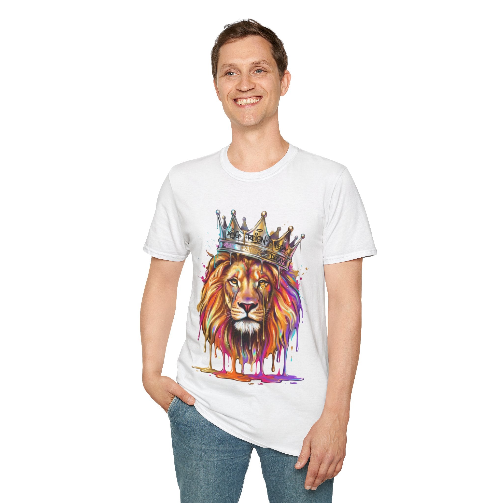 Vibrant Lion Streetwear Tee - Urban Art Vibes