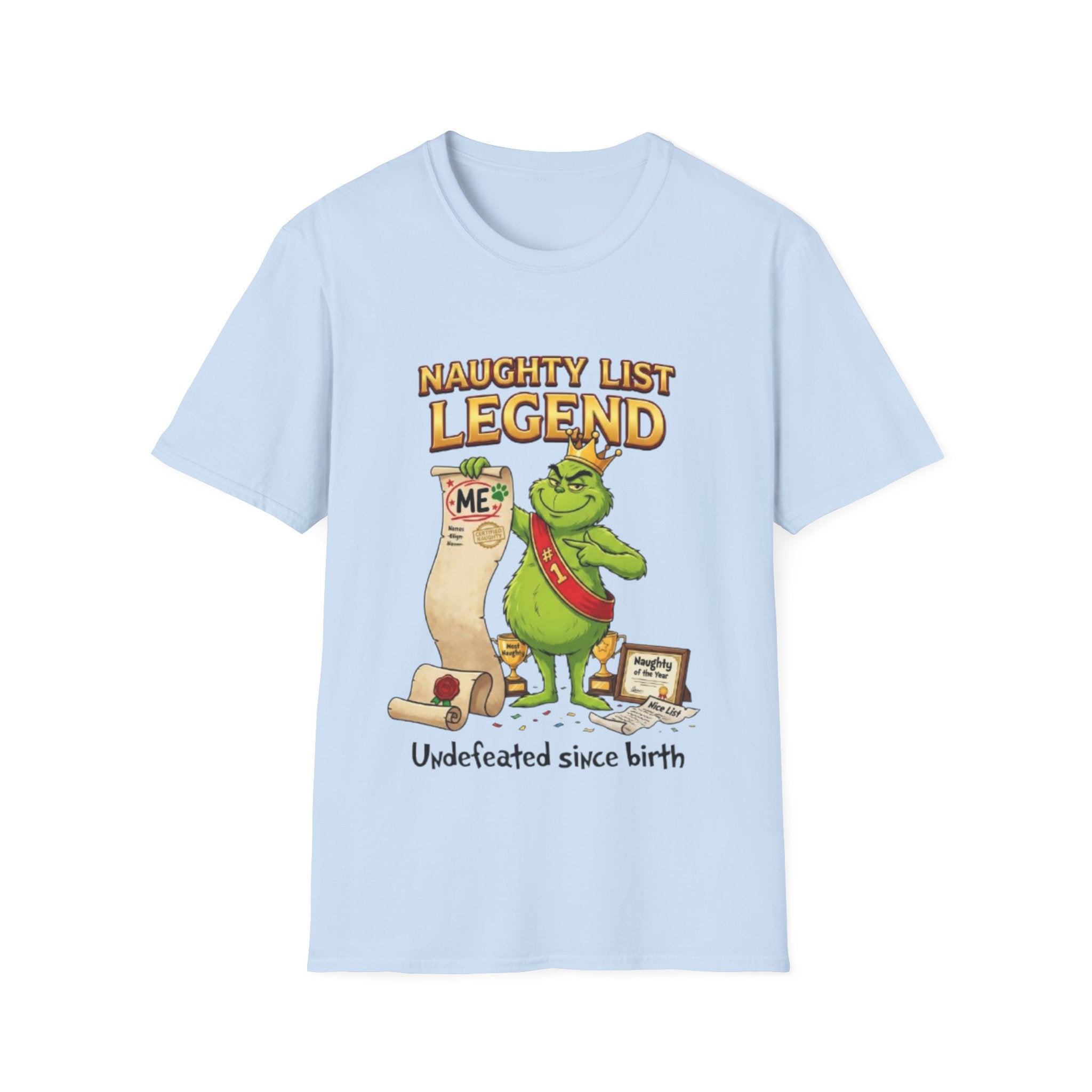 Naughty List Legend Tee | Funny Grinch Christmas T-shirt