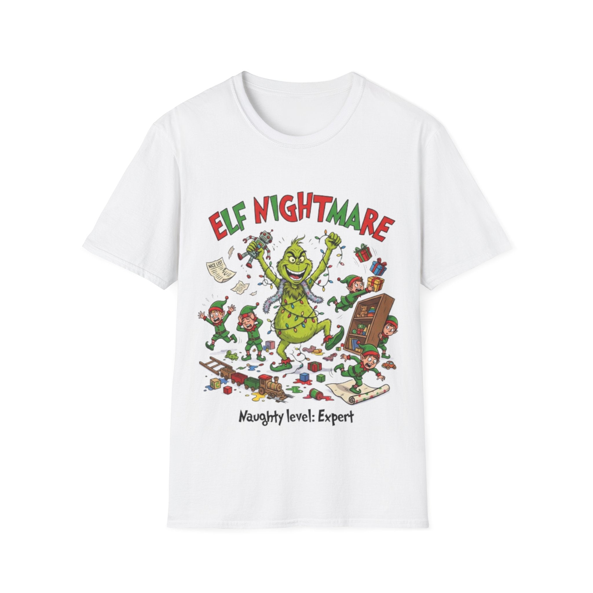 Grinch Elf Nightmare Tee | Funny Grinch Christmas Chaos T-shirt