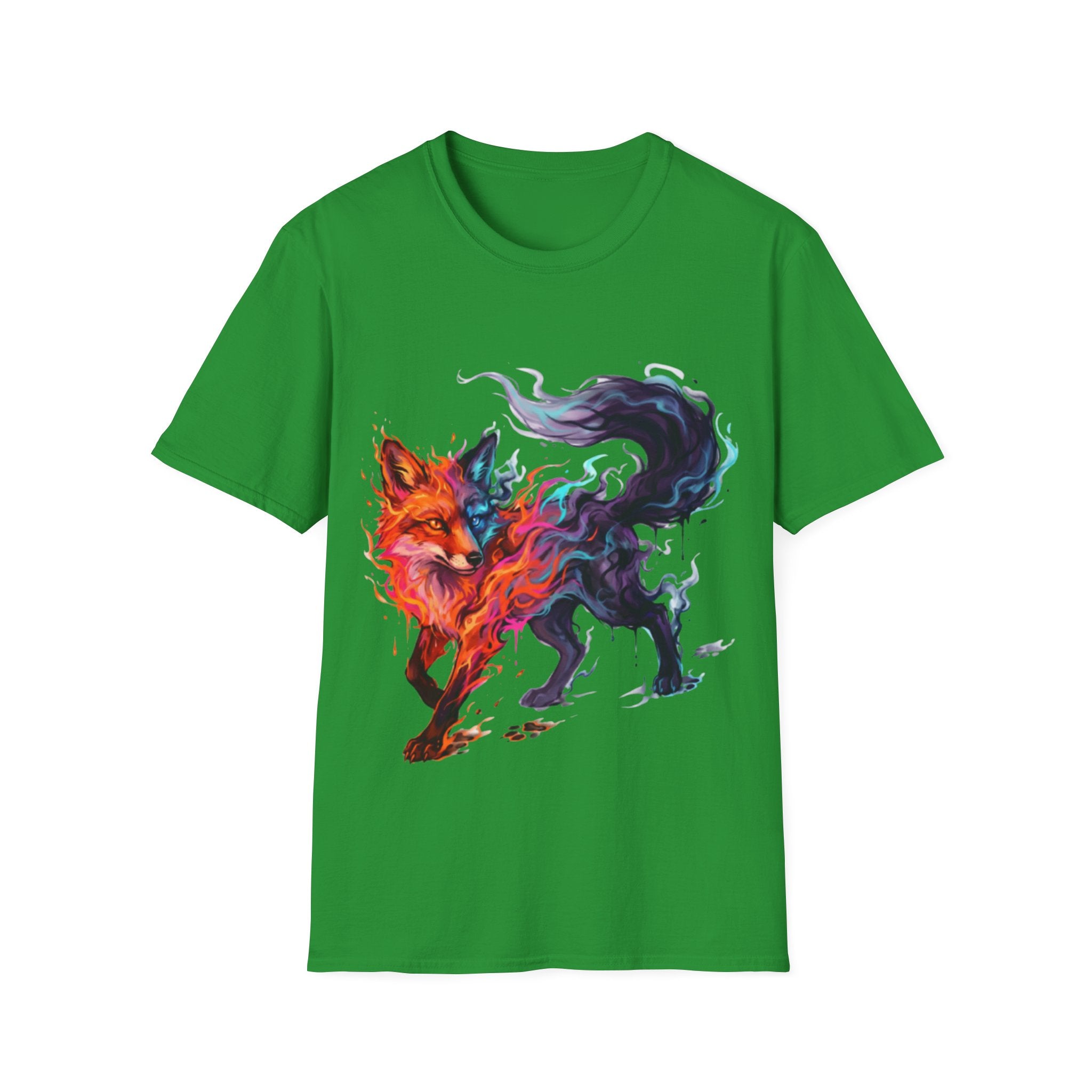 Urban Fox Flame T-Shirt - Trendy Streetwear Design