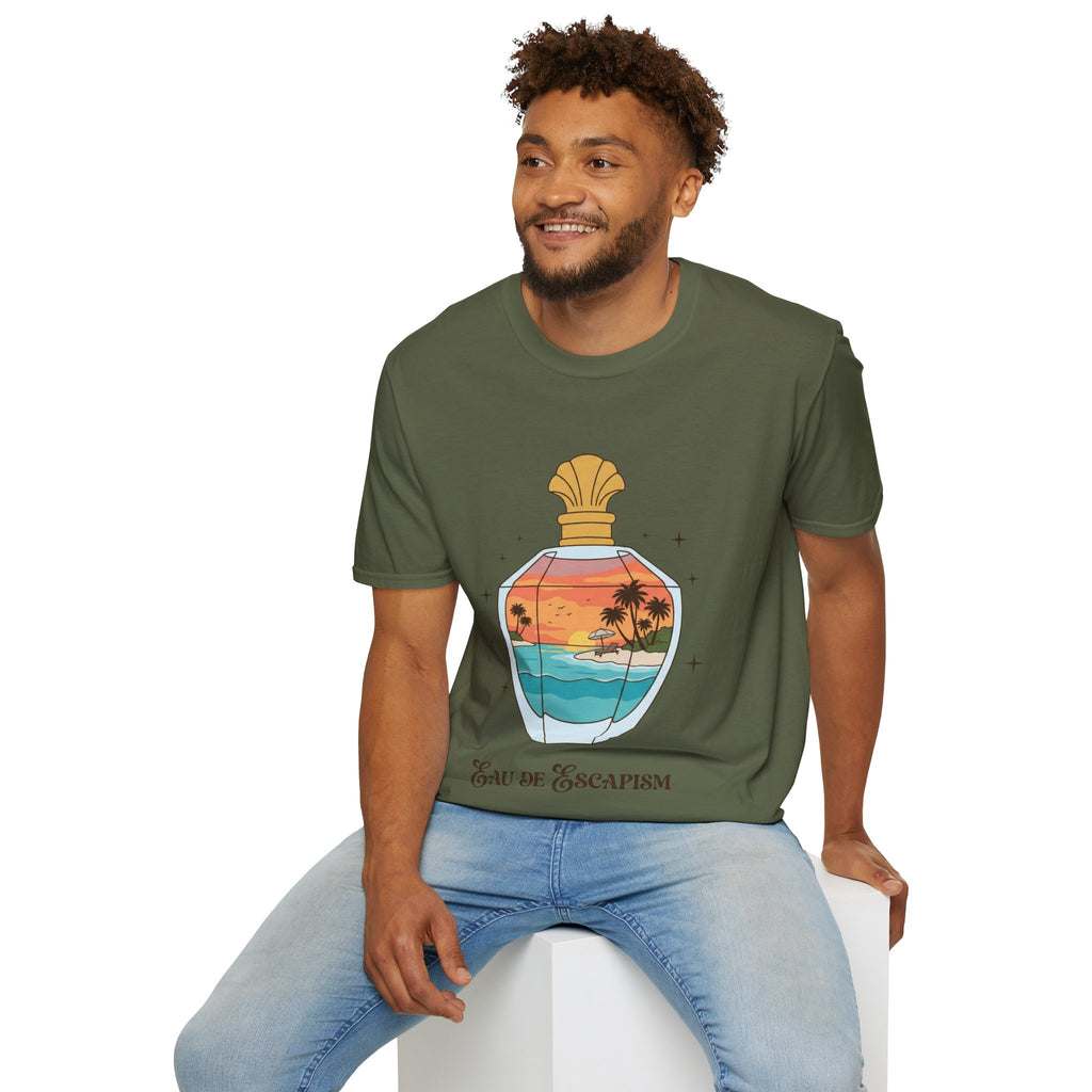 Eau De Escapism Graphic Tee - Dreamy Vacation Aesthetic T-shirt