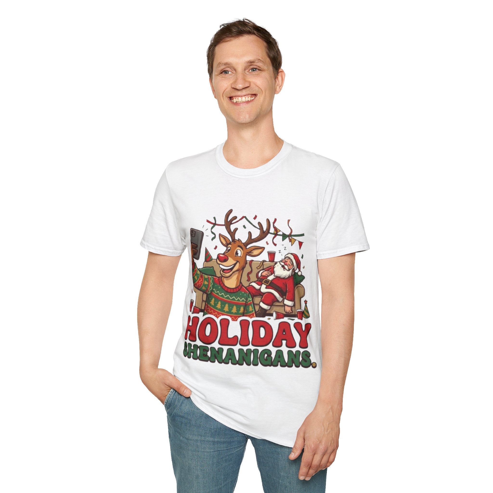 Holiday Shenanigans T-shirt | Funny Christmas Party Tee