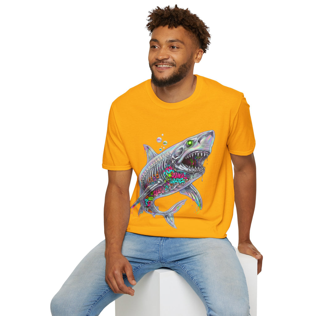 Iridescent Shark Streetwear T-Shirt - Urban Style