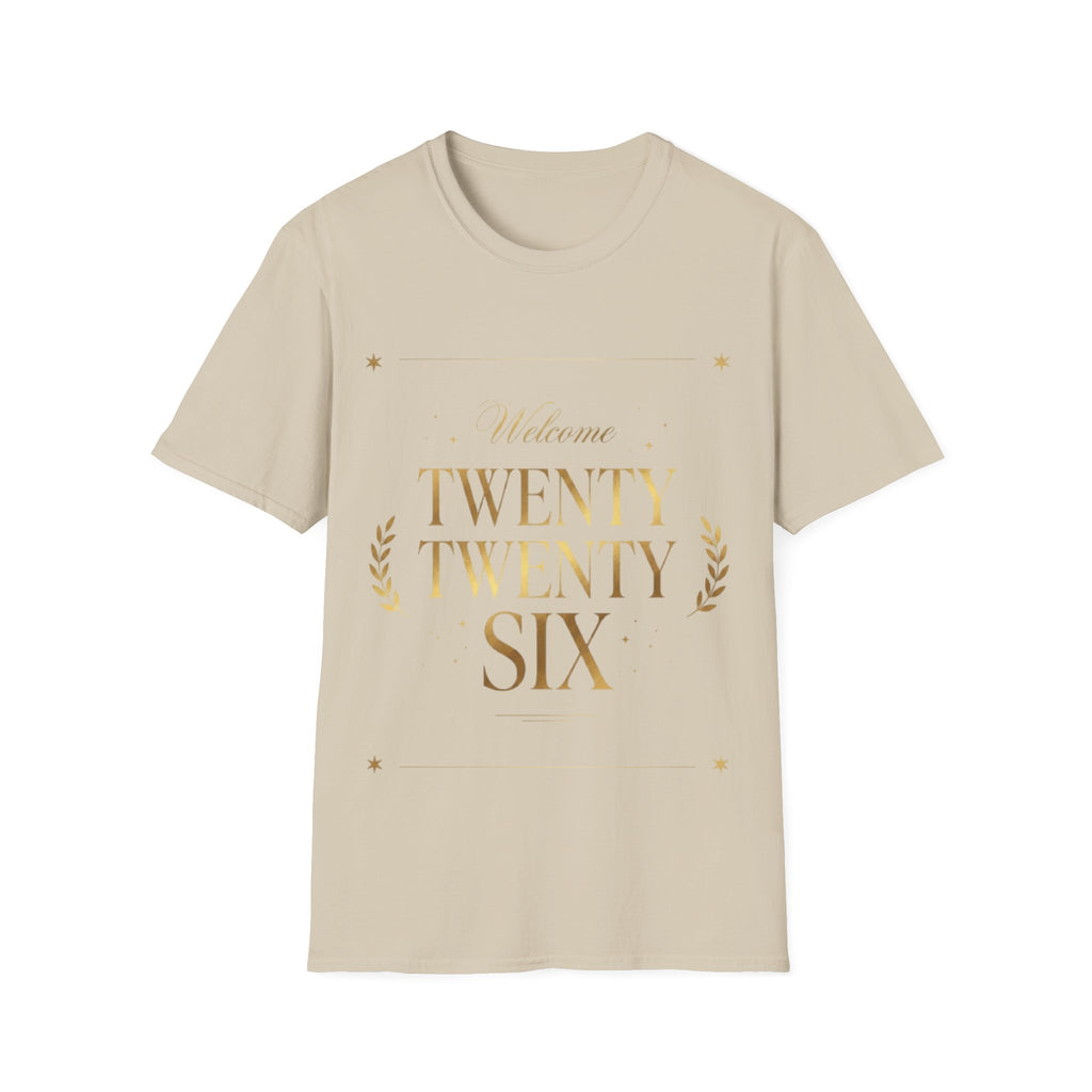 Trendy Urban 'Twenty Twenty Six' Gold Tee
