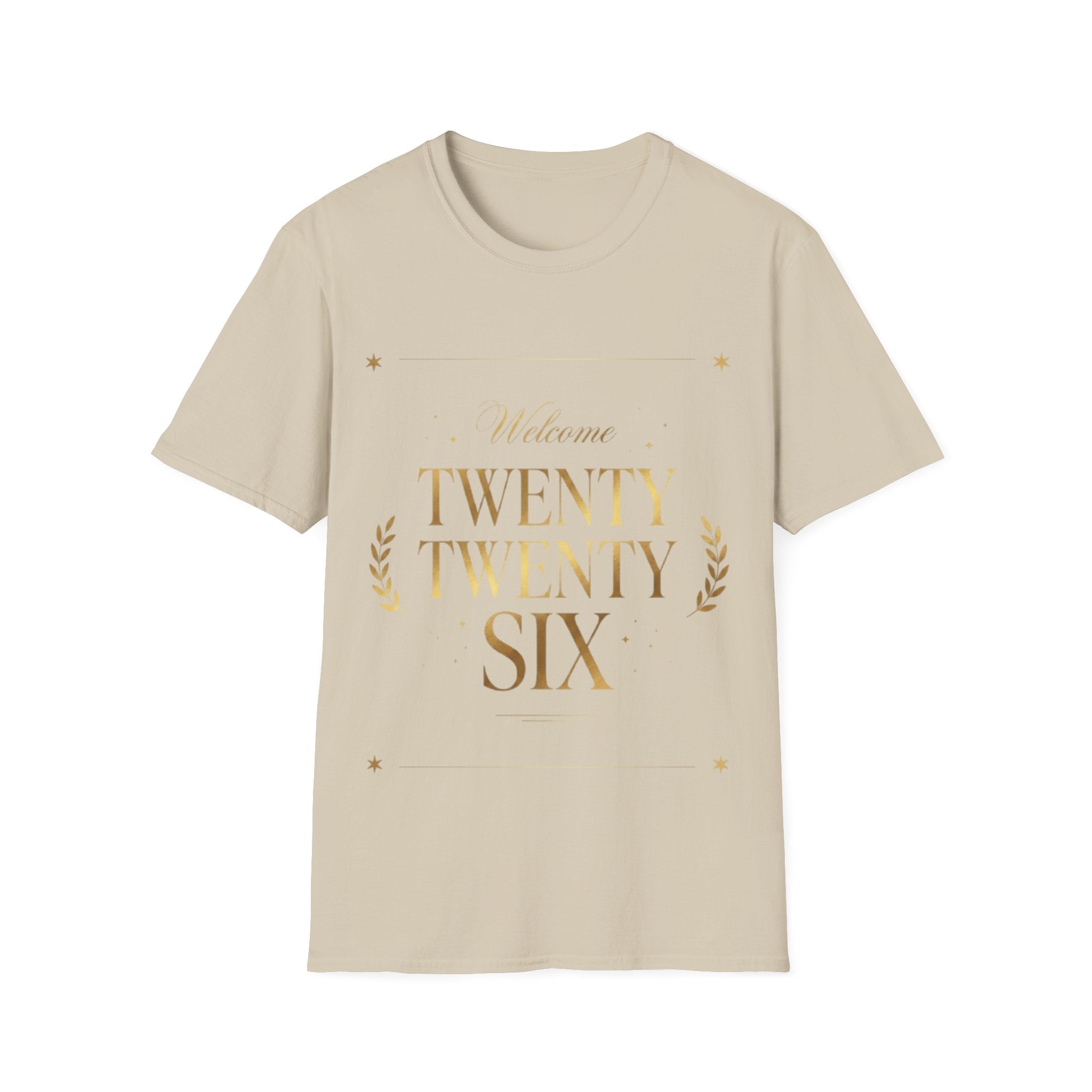 Trendy Urban 'Twenty Twenty Six' Gold Tee