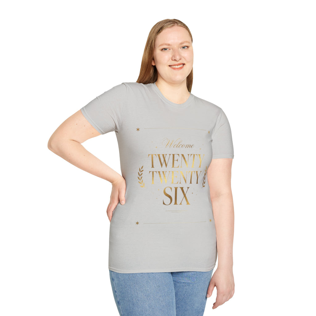 Trendy Urban 'Twenty Twenty Six' Gold Tee