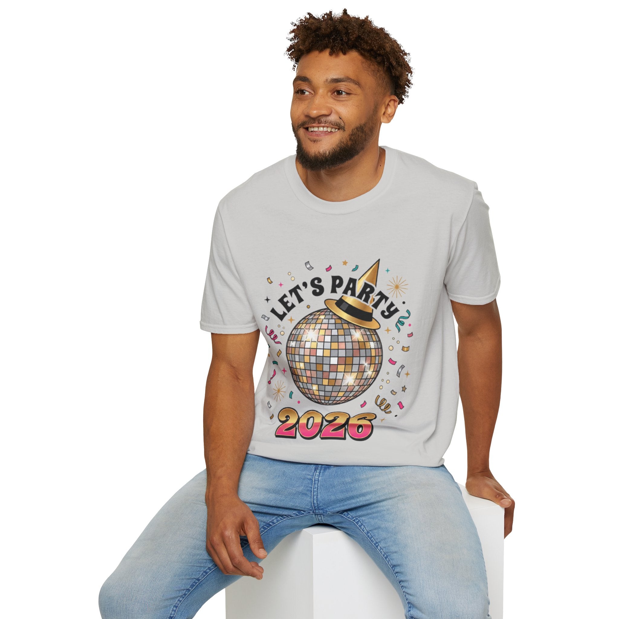 Trendy Let's Party 2026 Disco Ball Tee