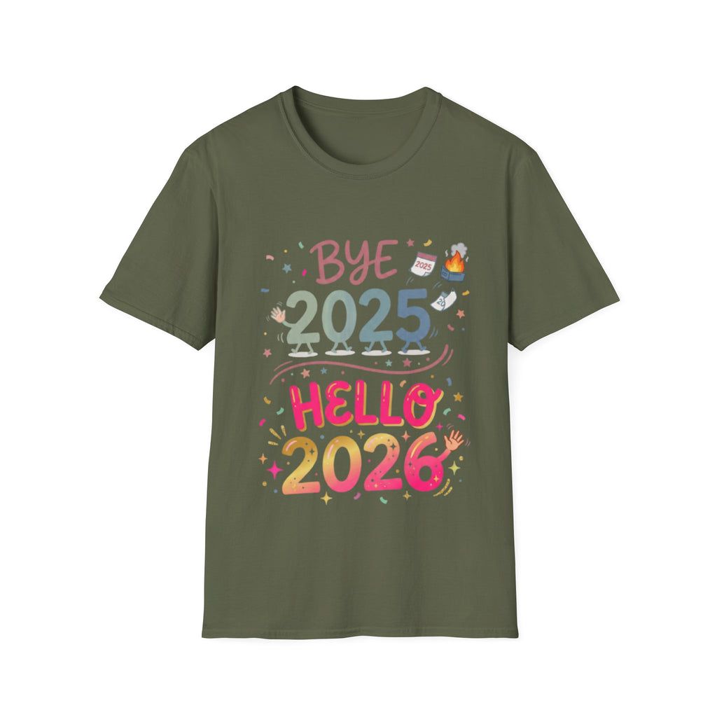 Trendy Urban Bye 2025 Hello 2026 T-Shirt