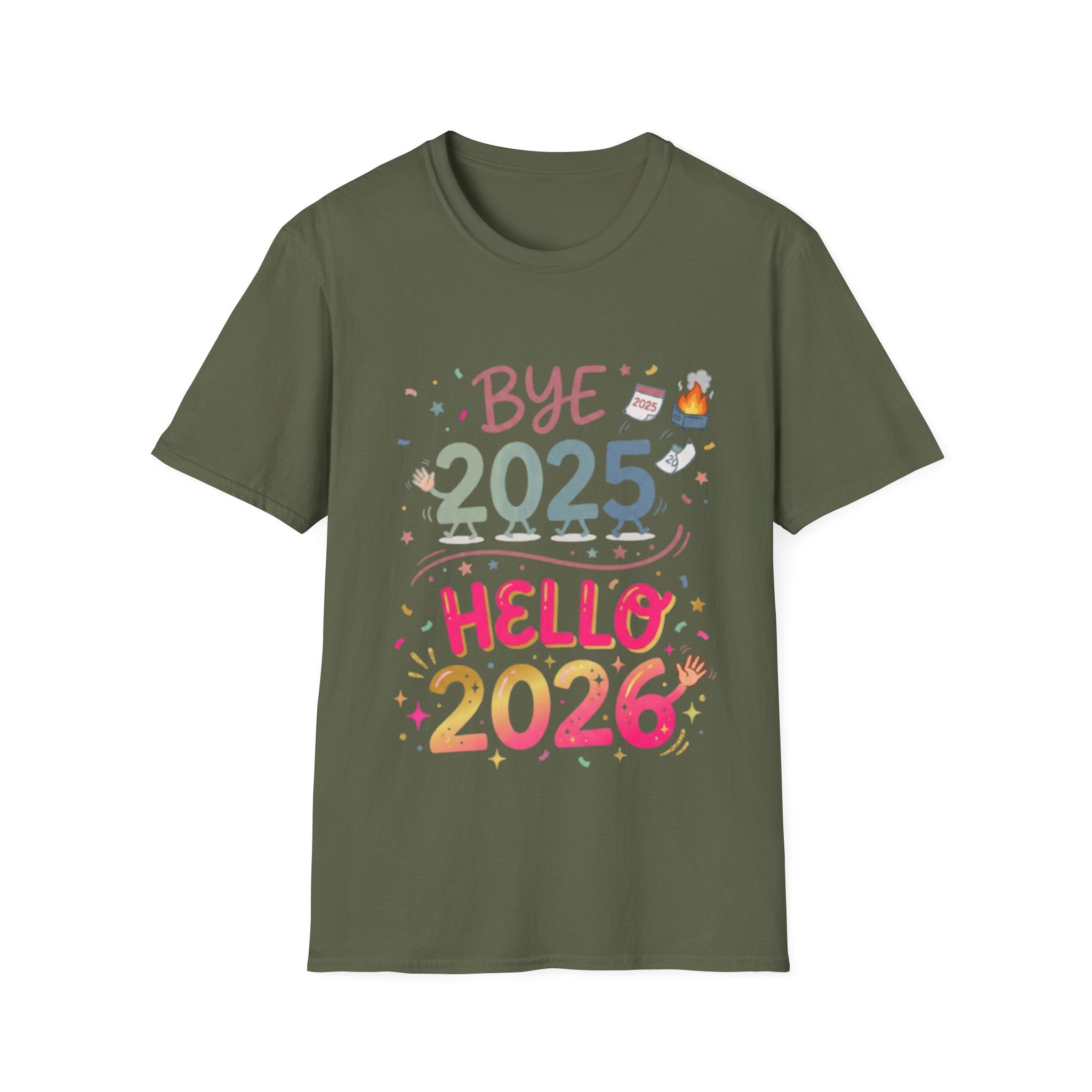 Trendy Urban Bye 2025 Hello 2026 T-Shirt