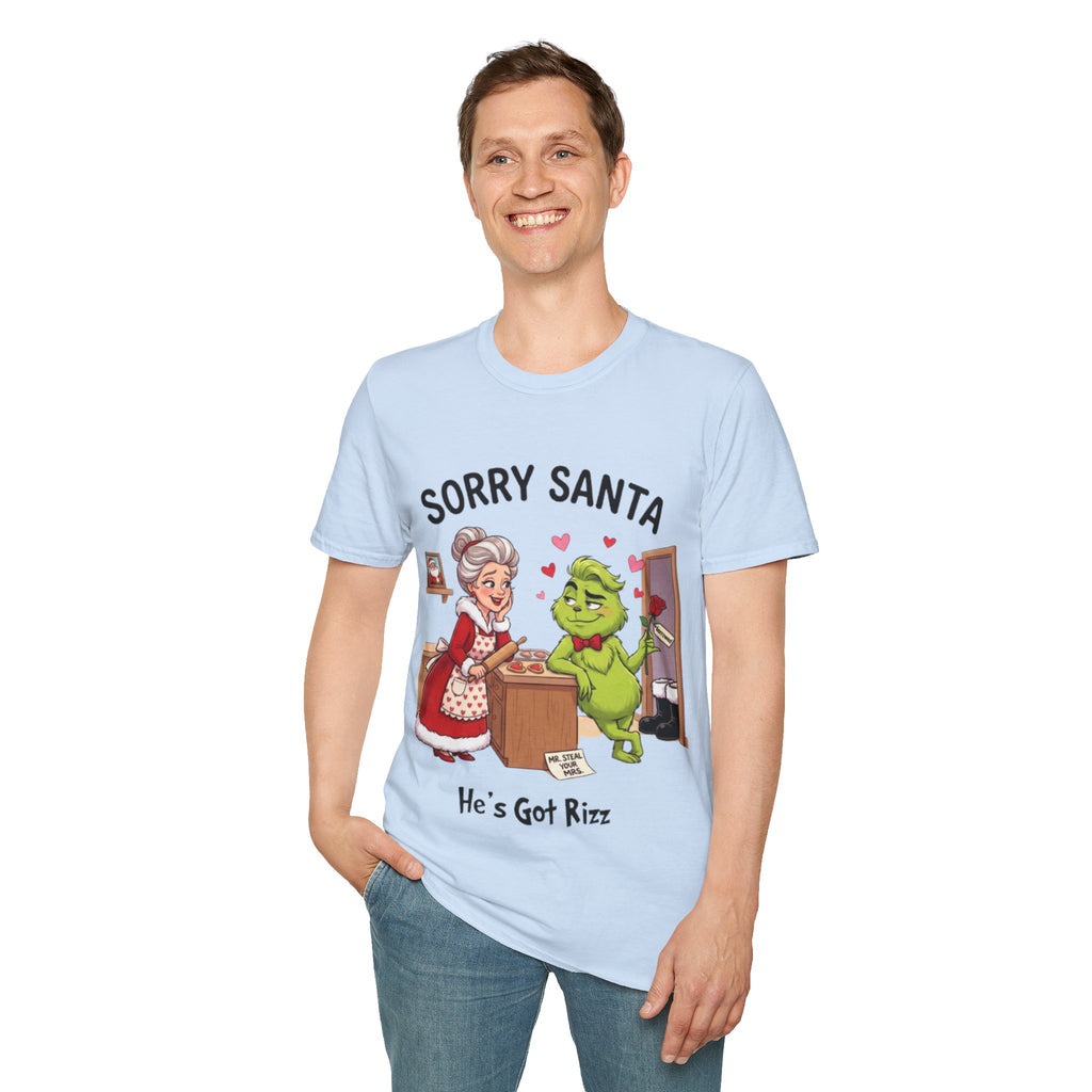 Grinch Rizz T-shirt | Funny Mrs. Claus Christmas Tee
