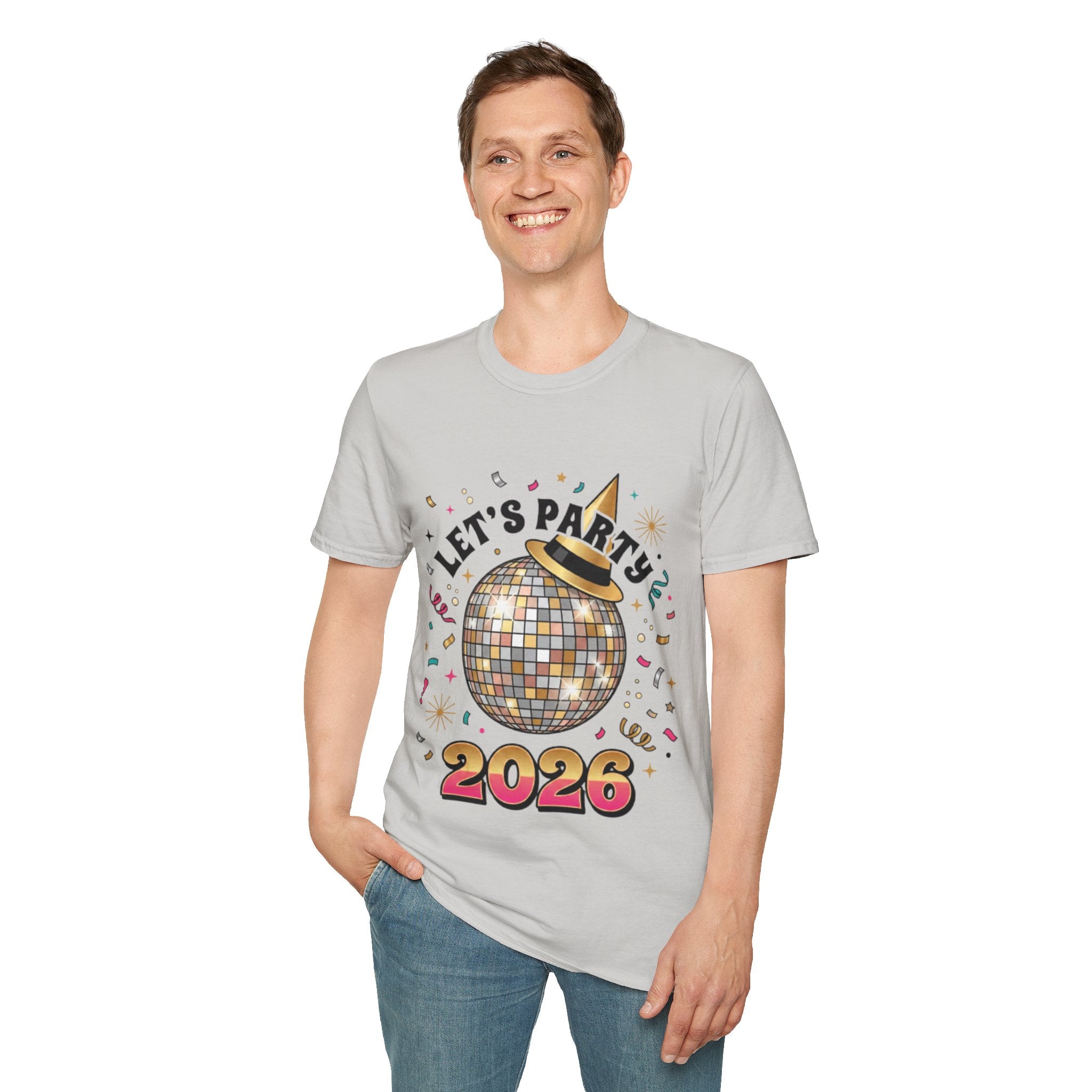 Trendy Let's Party 2026 Disco Ball Tee