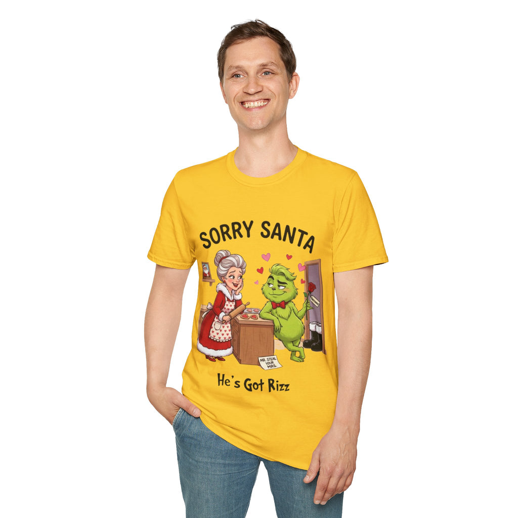 Grinch Rizz T-shirt | Funny Mrs. Claus Christmas Tee