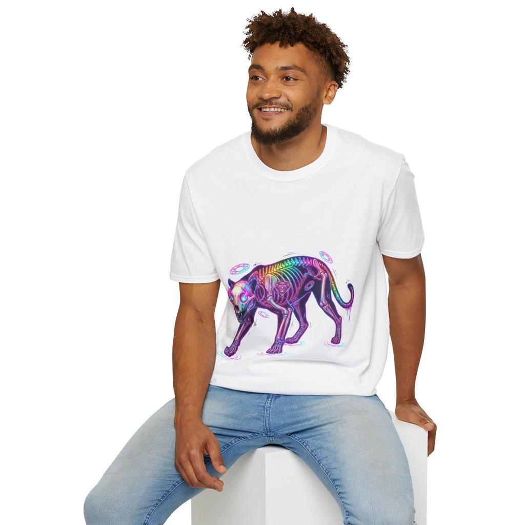 Neon Skeleton Panther Tee - Trendy Urban Streetwear