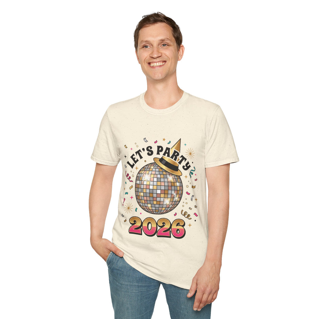 Trendy Let's Party 2026 Disco Ball Tee