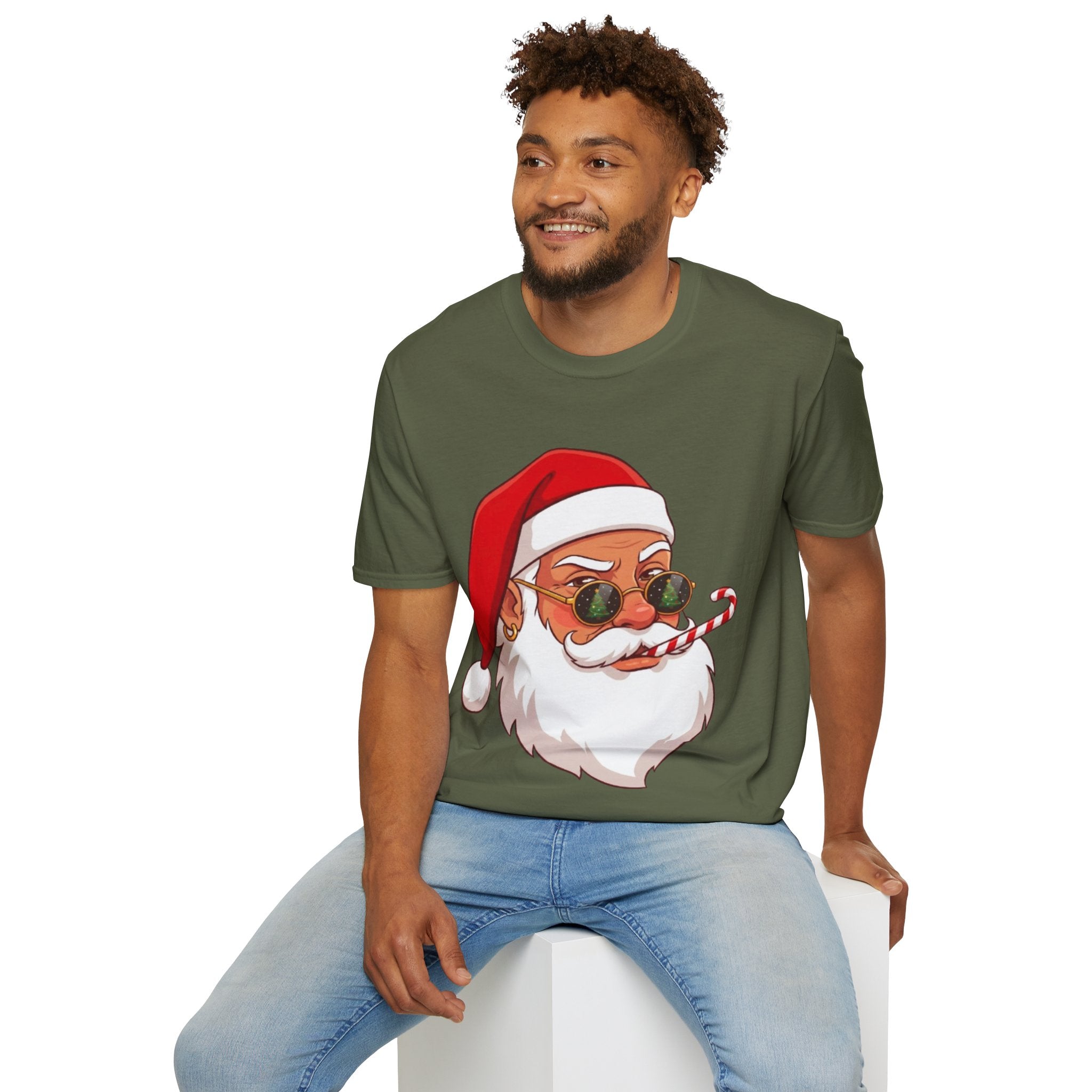 Stylish Santa Christmas Tee | Funny & Cool Holiday T-shirt