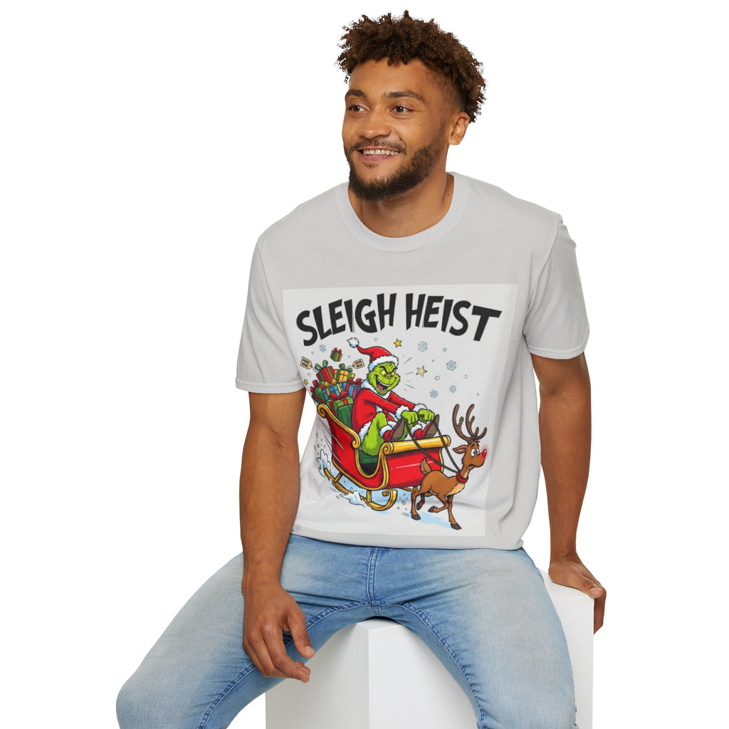 Grinch Sleigh Heist Tee | Funny Grinch Christmas Chaos T-shirt